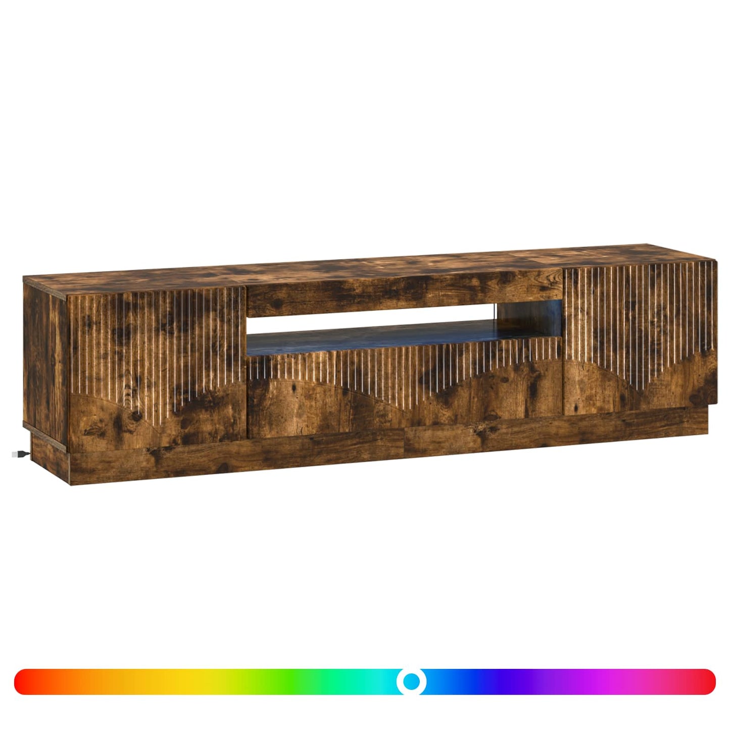 LED TV Cabinet Smoked Oak Engineered Wood
