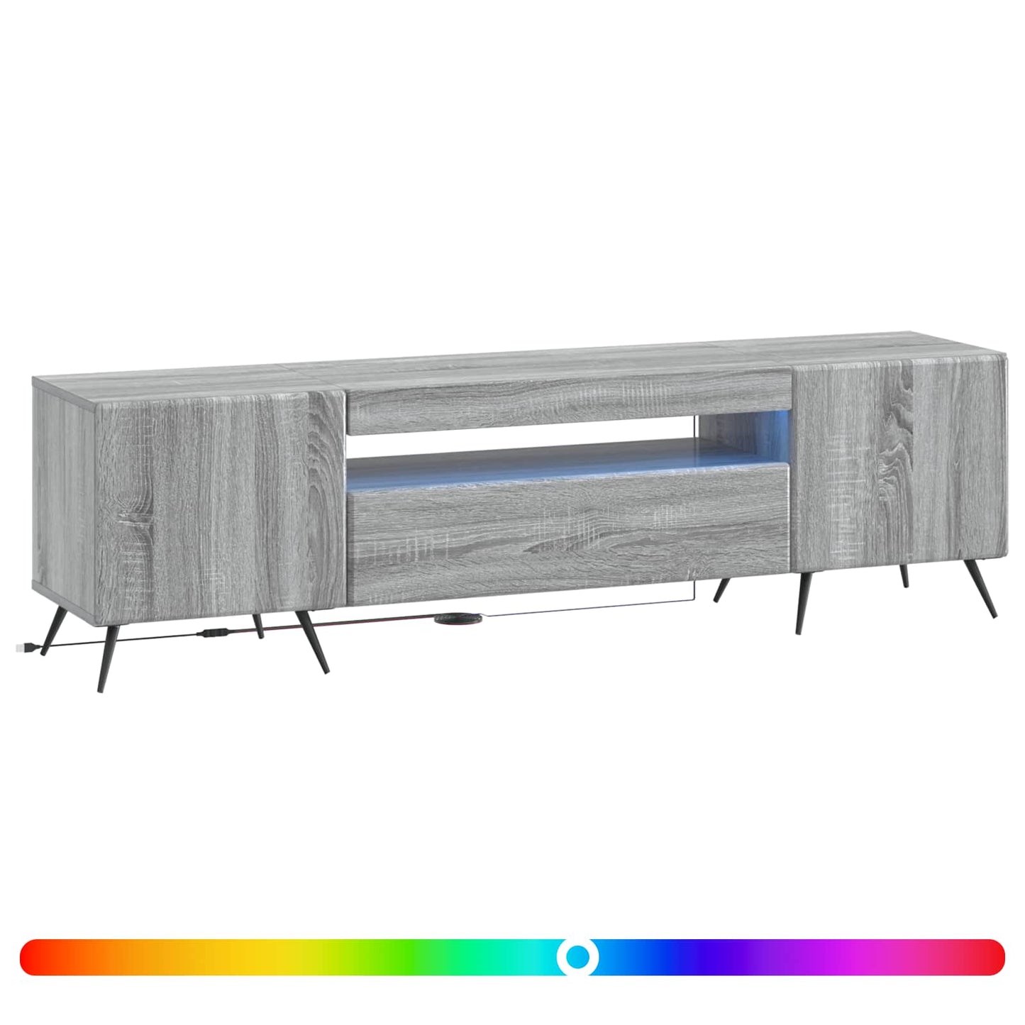 LED TV Cabinet Grey Sonoma Engineered Wood