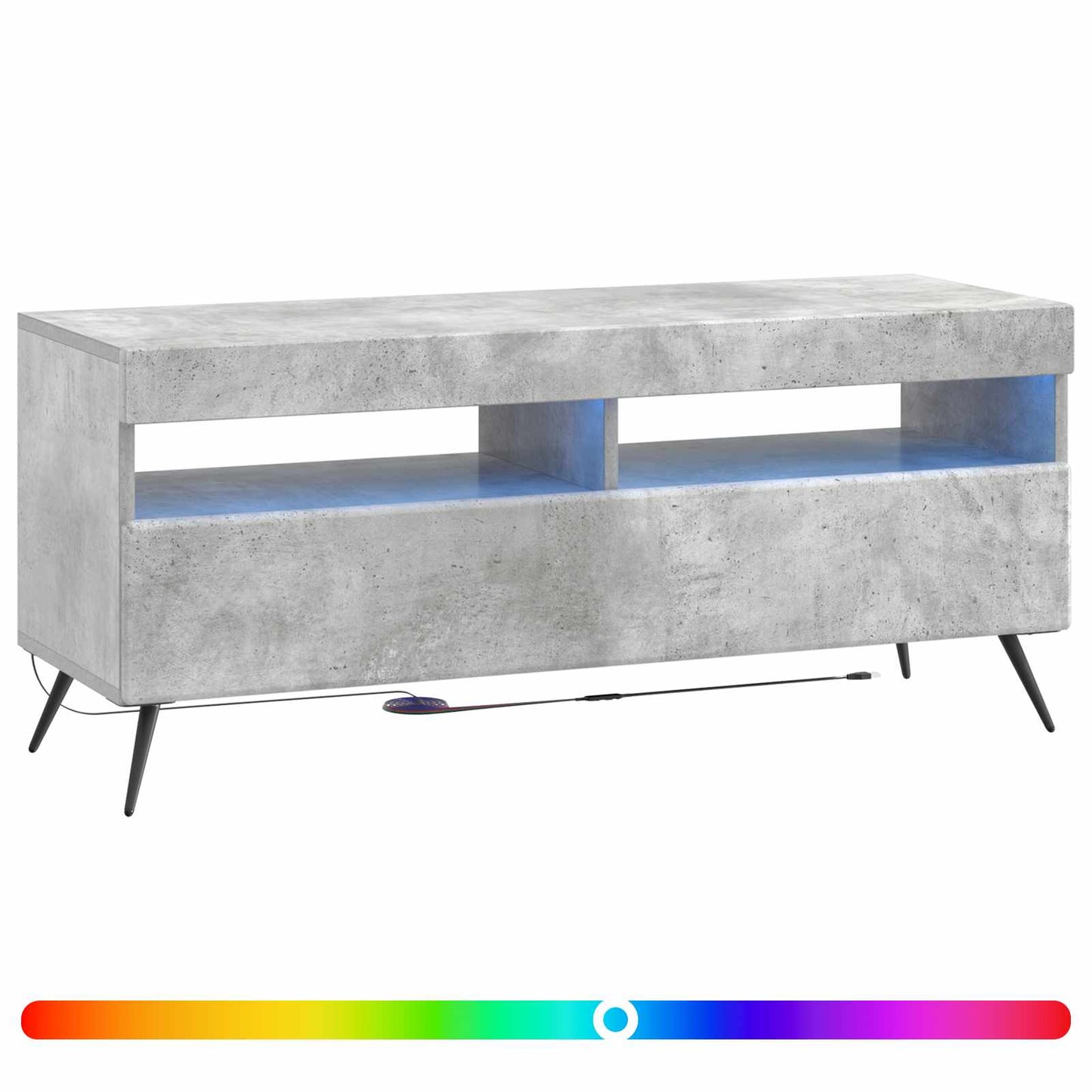 LED TV Cabinet Concrete Grey Engineered Wood