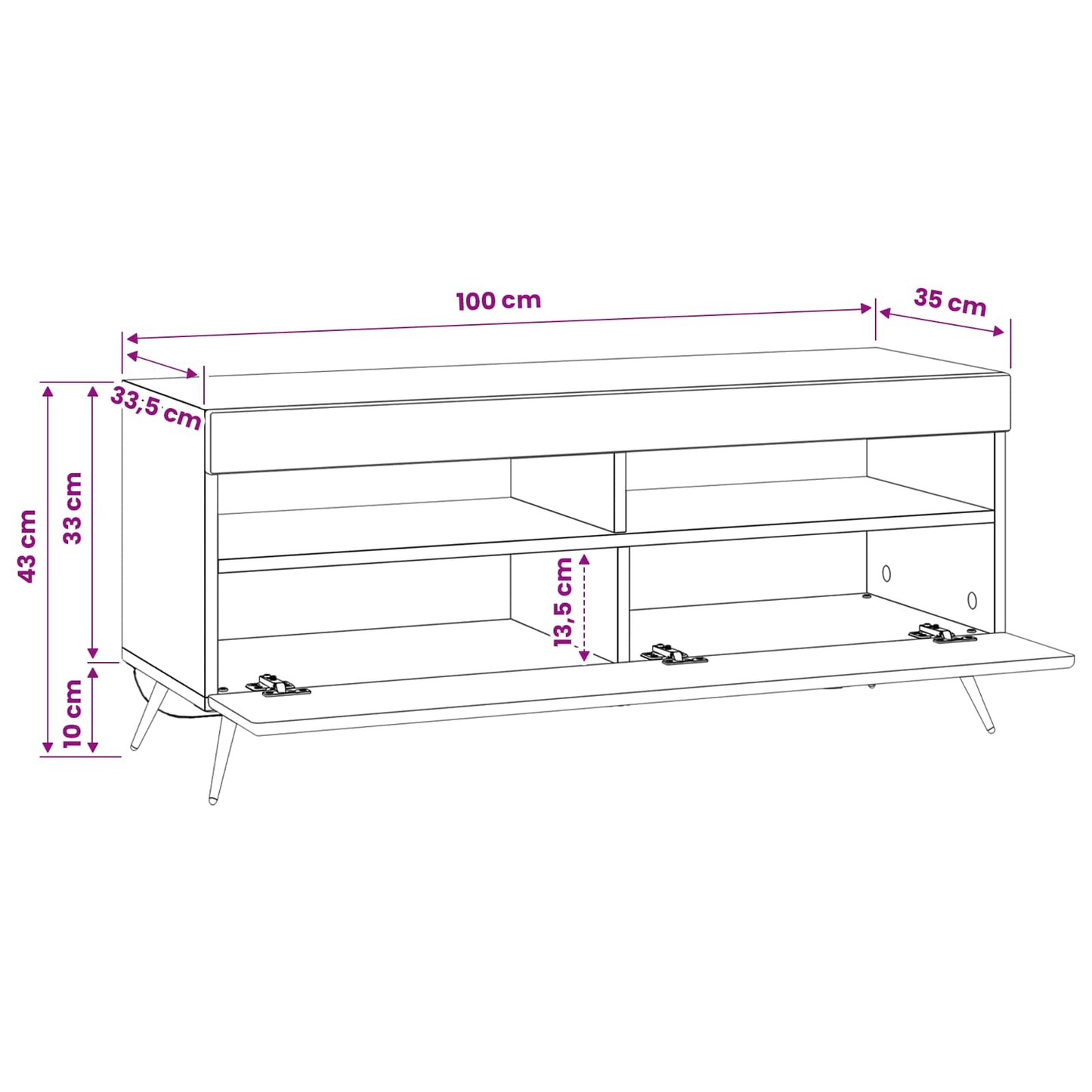 LED TV Cabinet Old Wood Engineered Wood