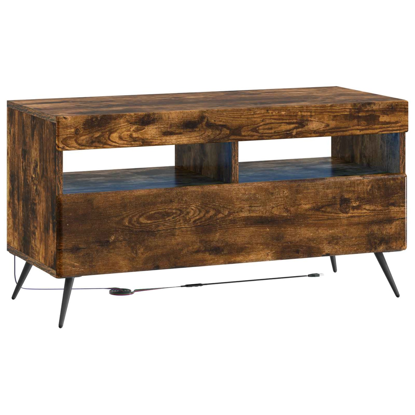 LED TV Cabinet Smoked Oak Engineered Wood