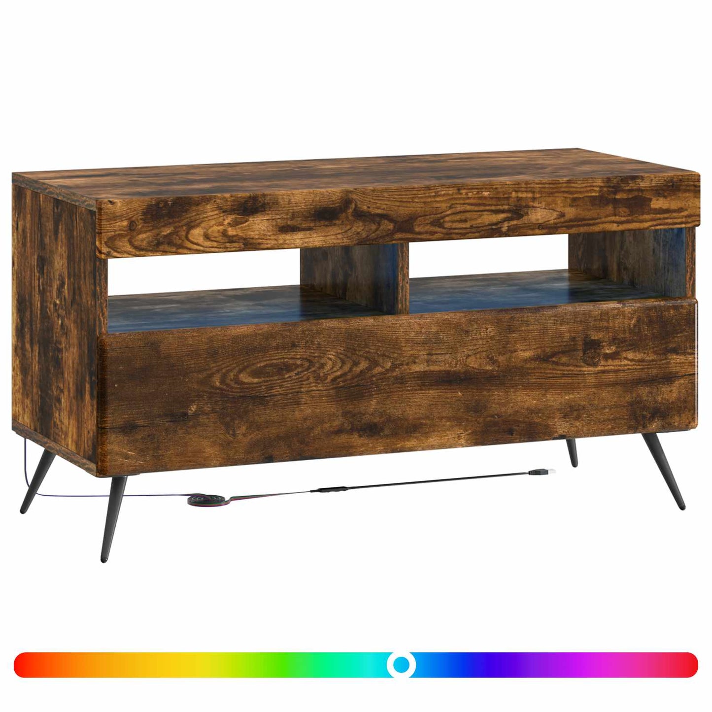 LED TV Cabinet Smoked Oak Engineered Wood