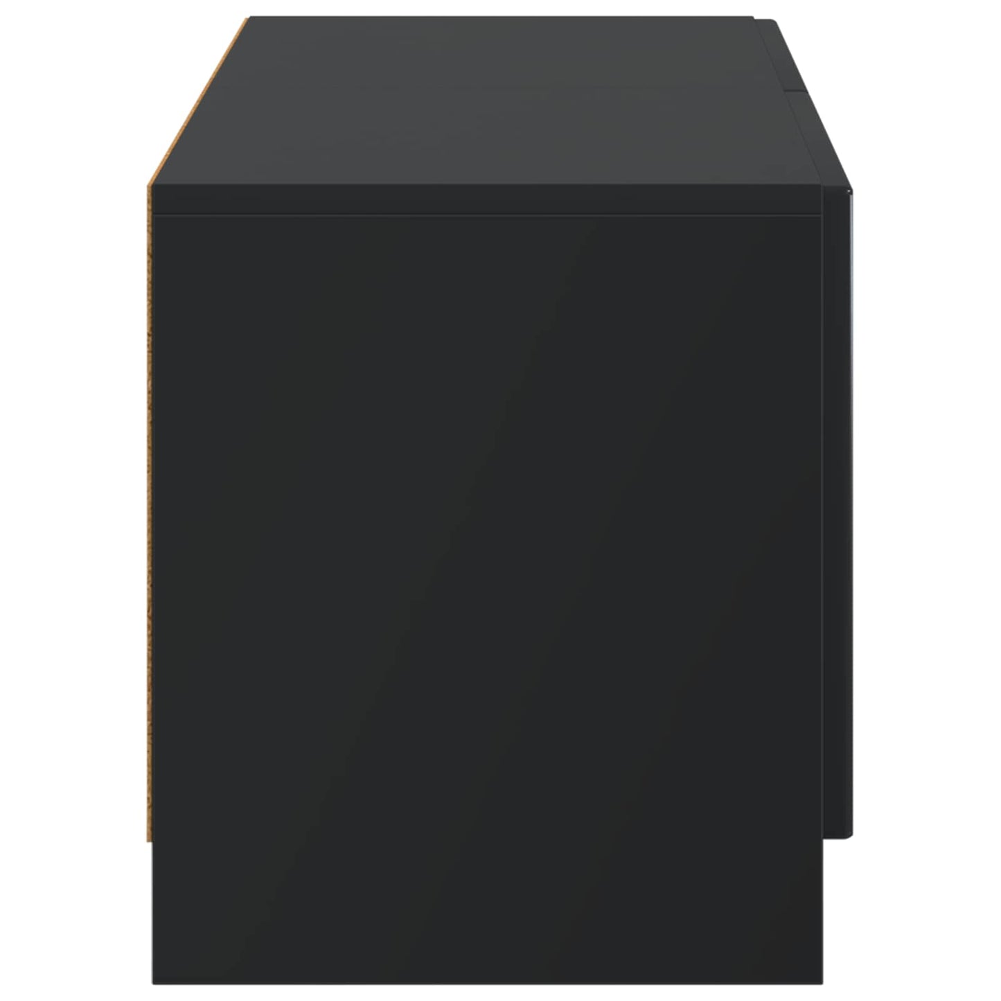TV Cabinet Black Engineered Wood