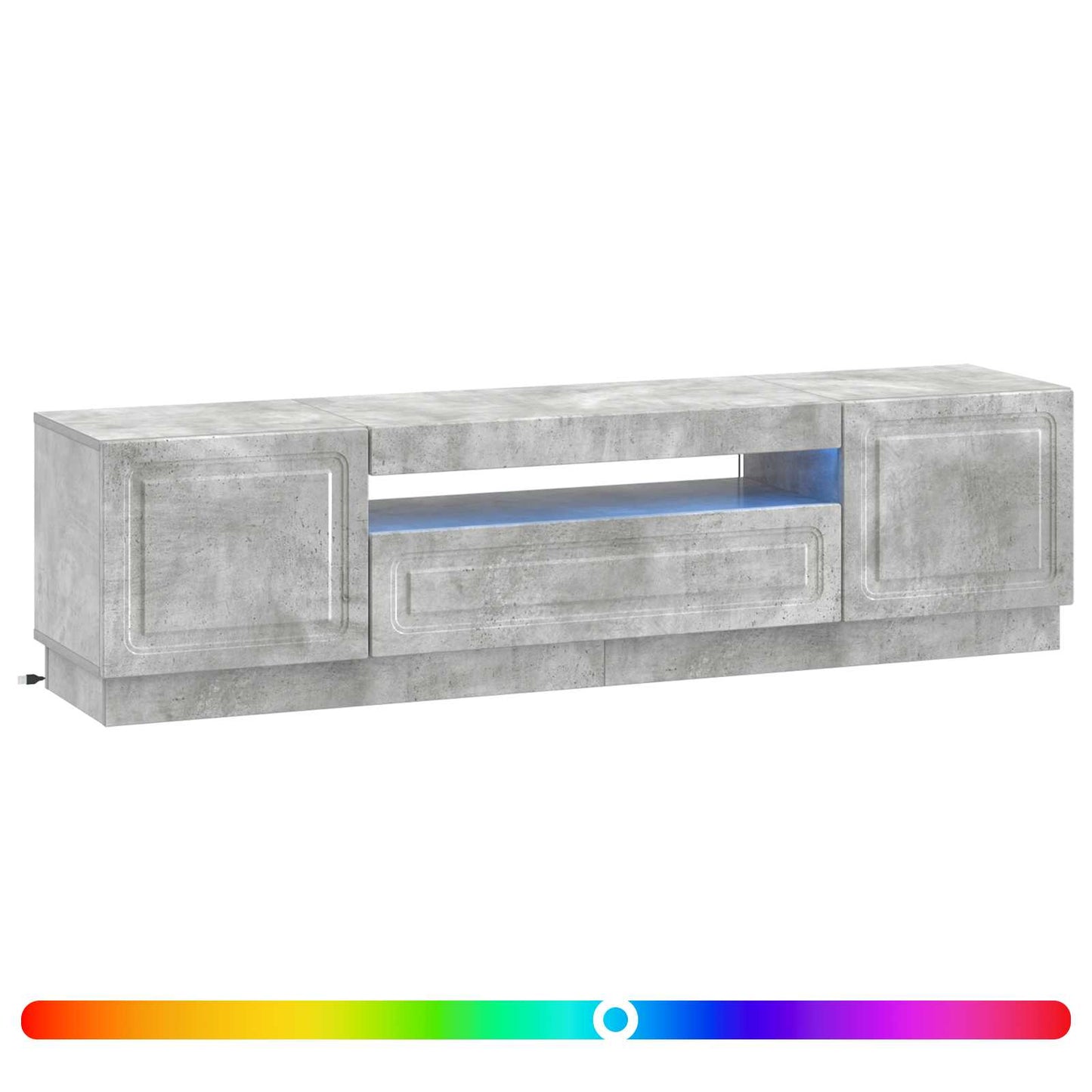 LED TV Cabinet Concrete Grey Engineered Wood