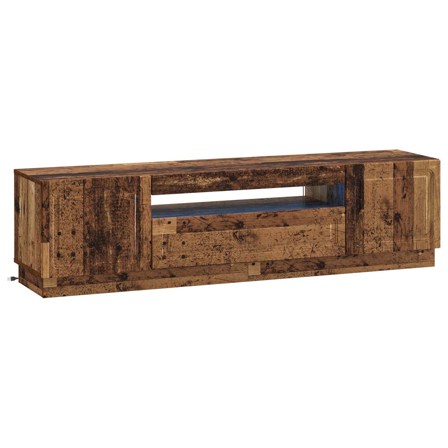 LED TV Cabinet Old Wood Engineered Wood