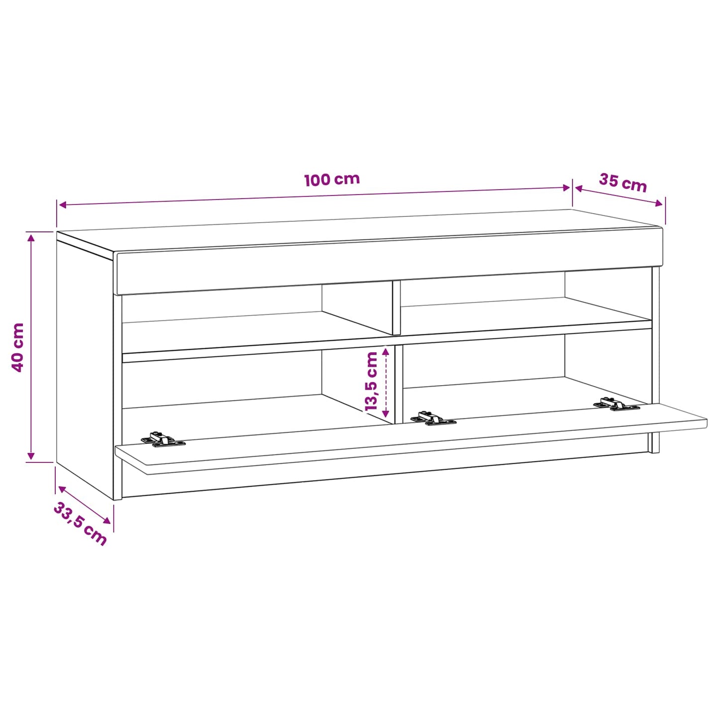 LED TV Cabinet Old Wood Engineered Wood