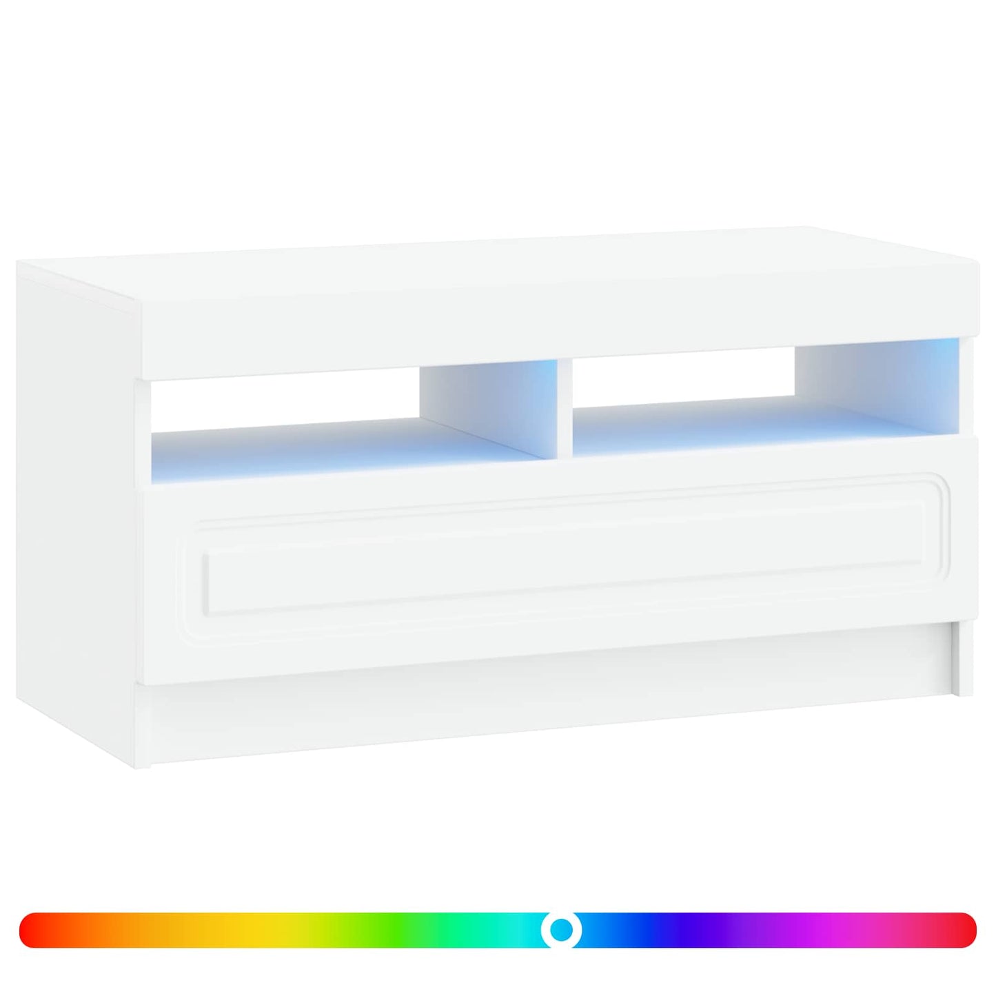 LED TV Cabinet White Engineered Wood