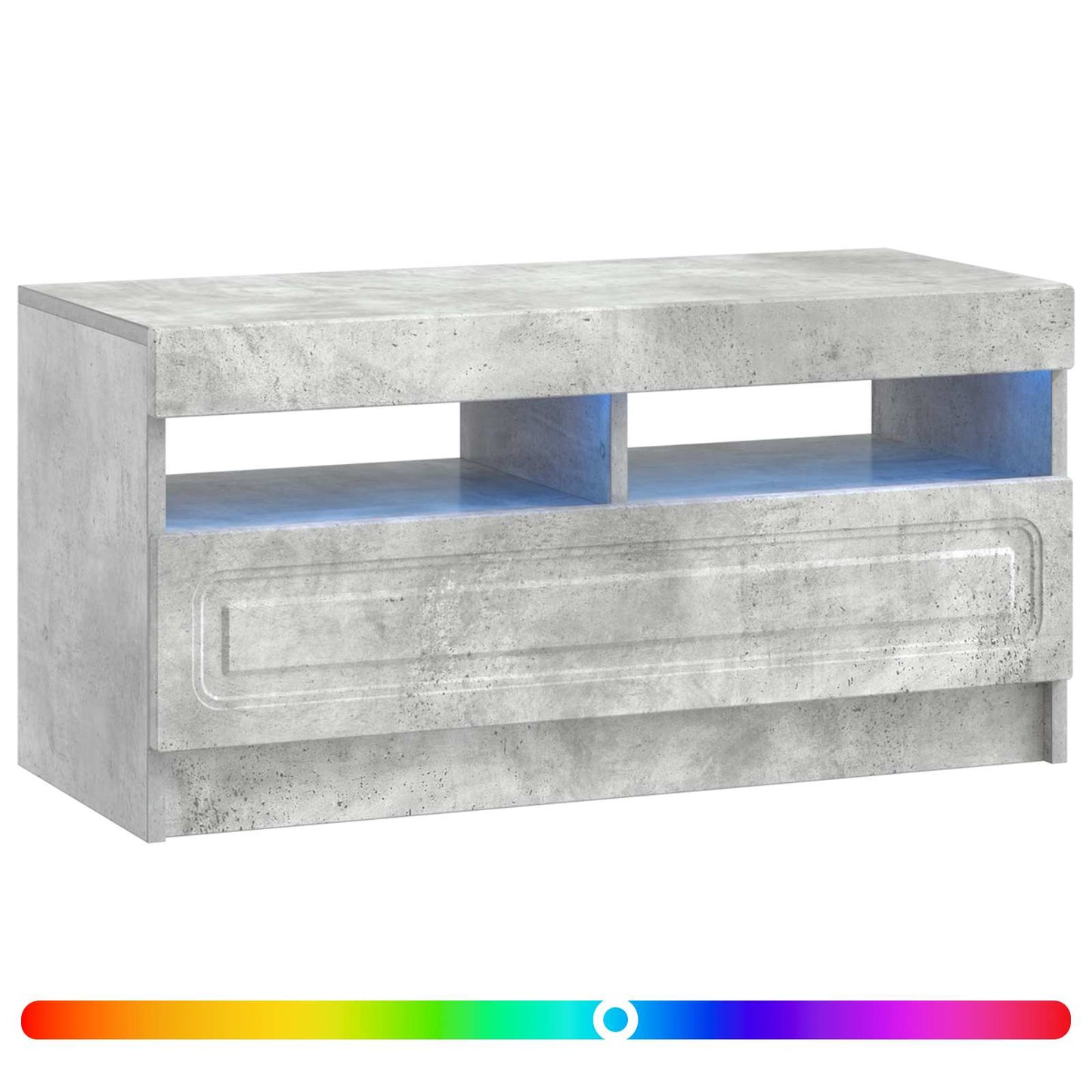 LED TV Cabinet Concrete Grey Engineered Wood