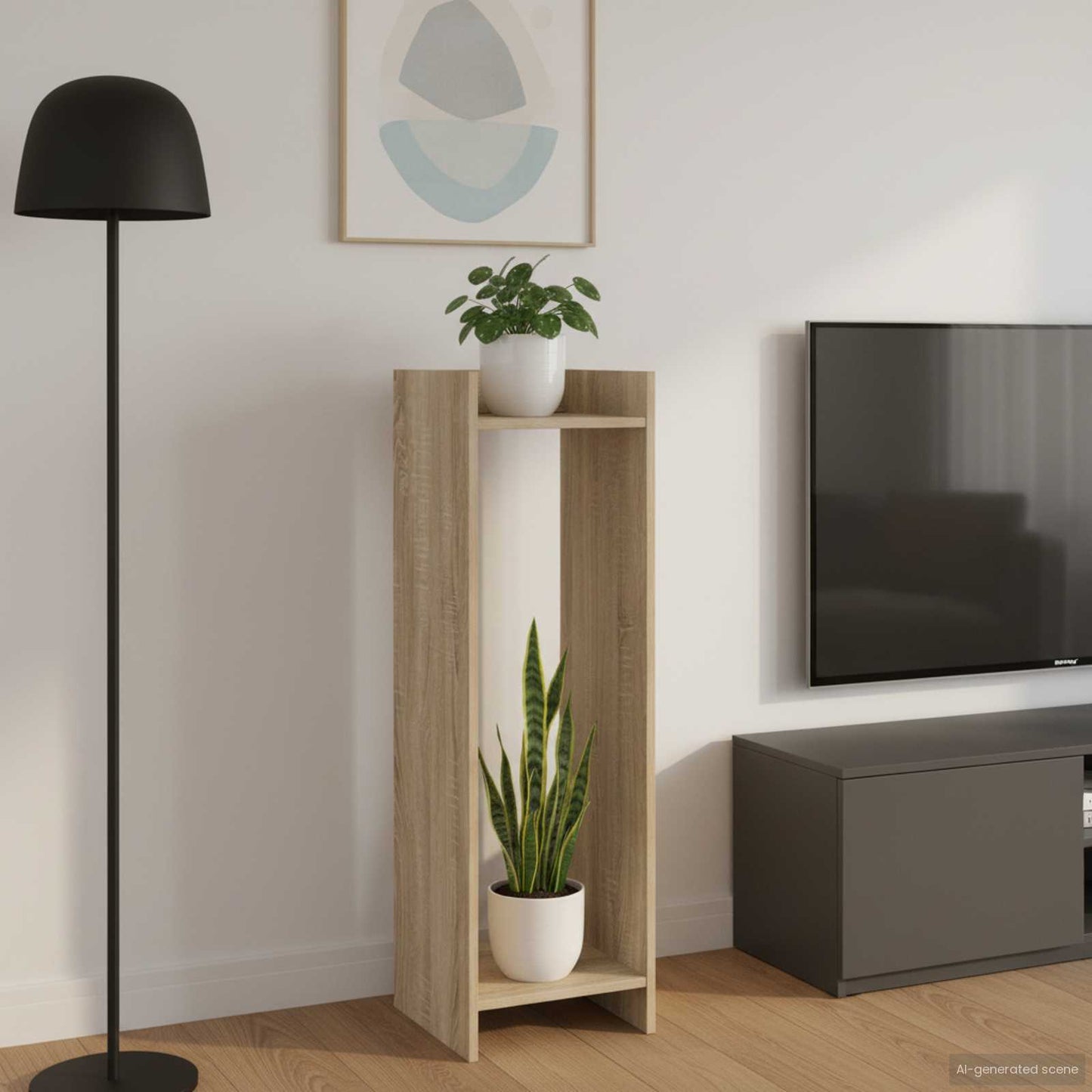 Plant Stand Sonoma Oak 30 x 30 x 100 cm Engineered Wood