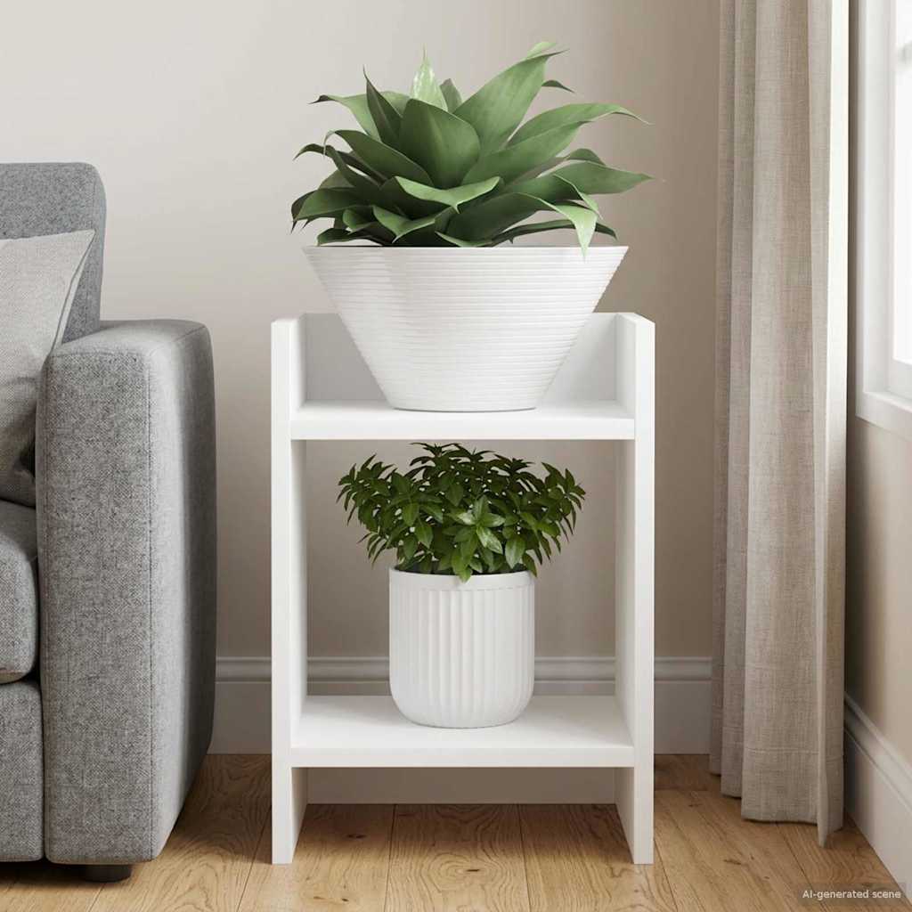 Plant Stand White 30 x 30 x 40 cm Engineered Wood