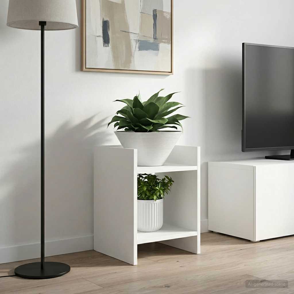 Plant Stand 2 pcs White 30 x 30 x 40 cm Engineered Wood