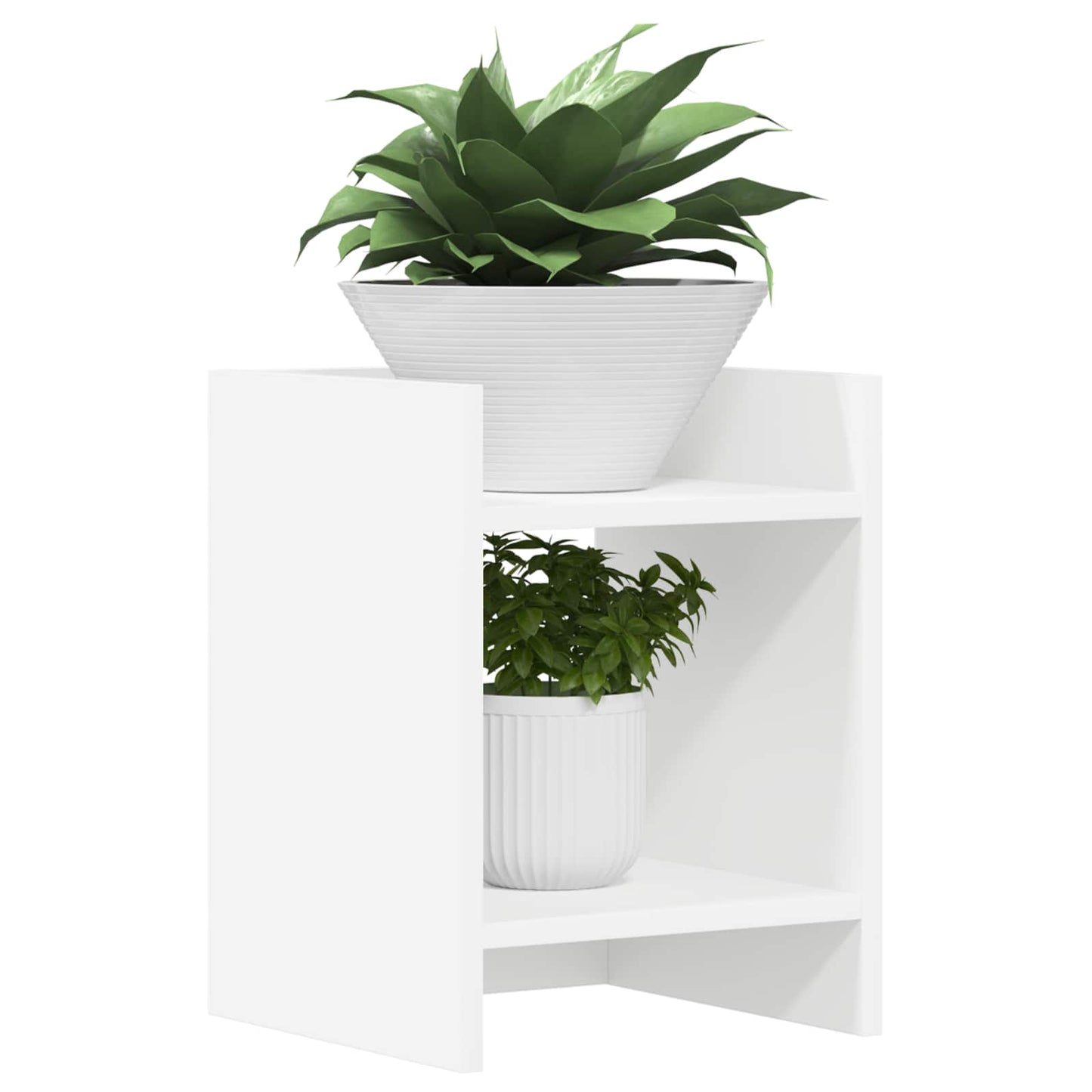 Plant Stand 2 pcs White 30 x 30 x 40 cm Engineered Wood