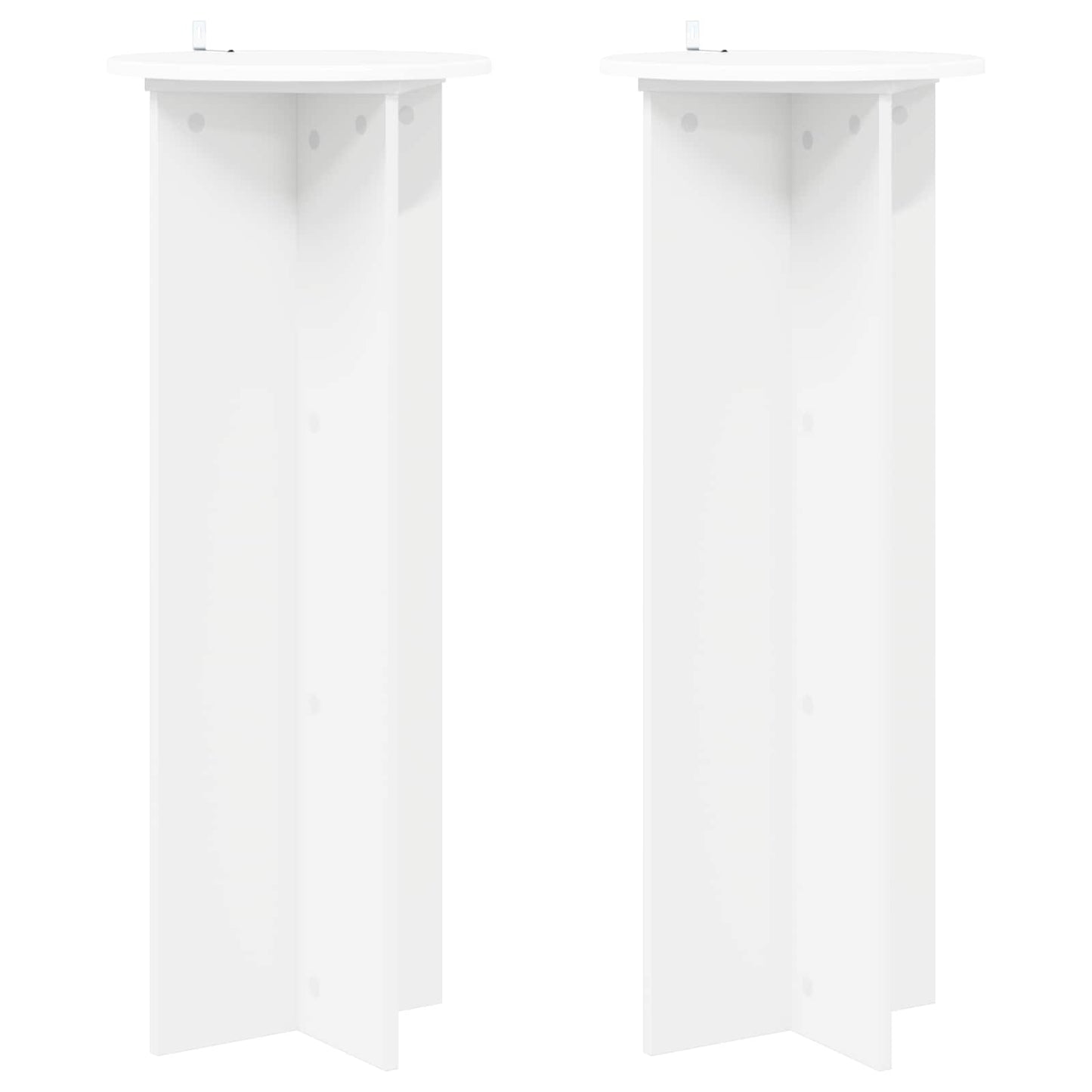 Plant Stand 2 pcs White Ø40 x 100 cm Engineered Wood