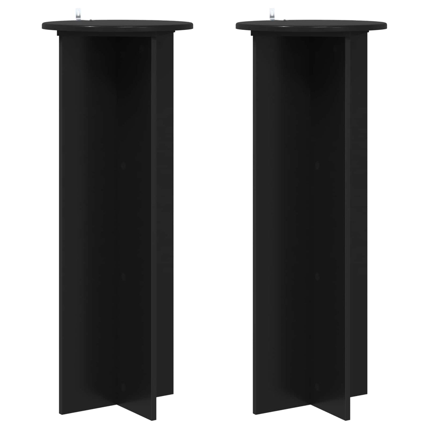 Plant Stand 2 pcs Black Ø40 x 100 cm Engineered Wood