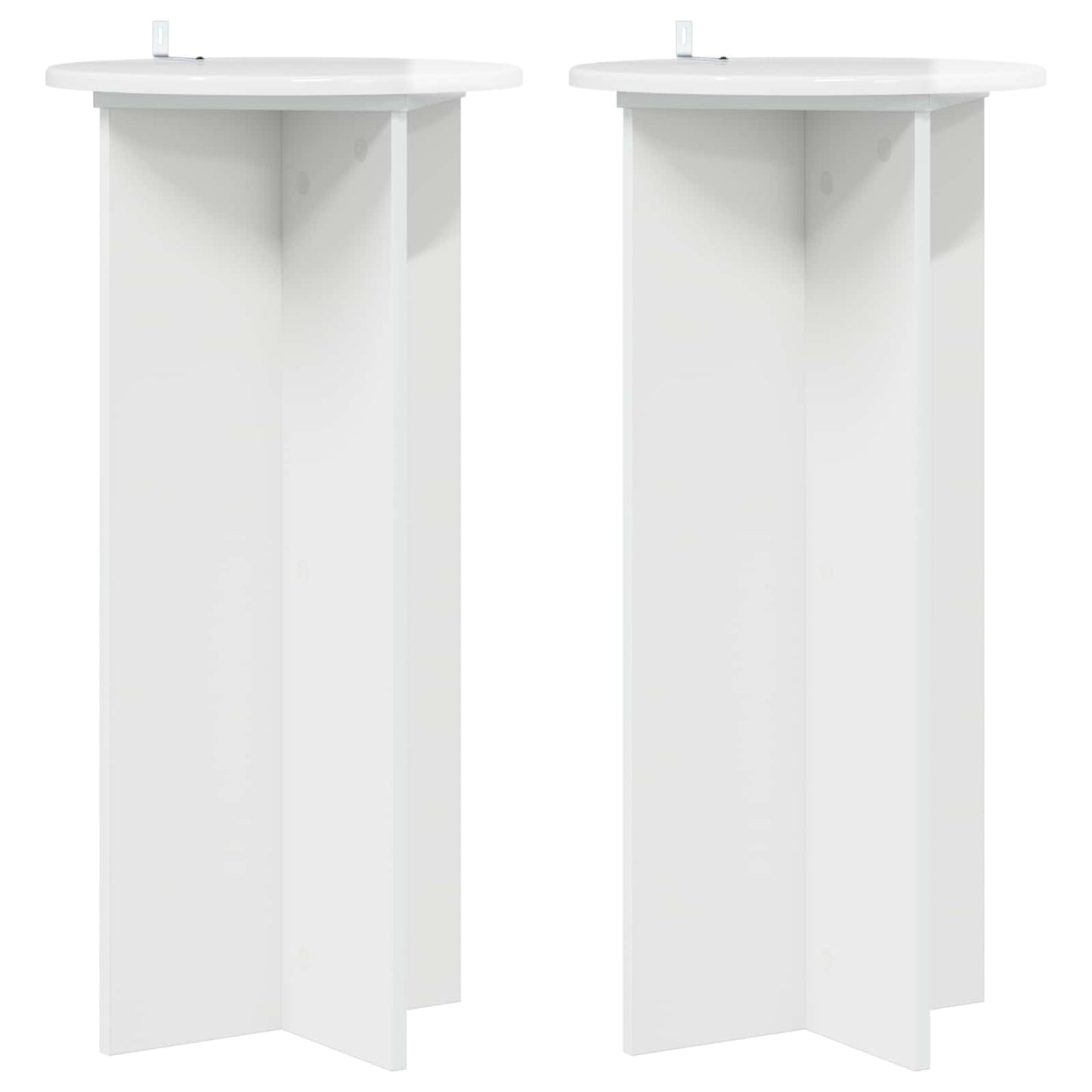 Plant Stand 2 pcs High Gloss White 40 x 40 x 80 cm
