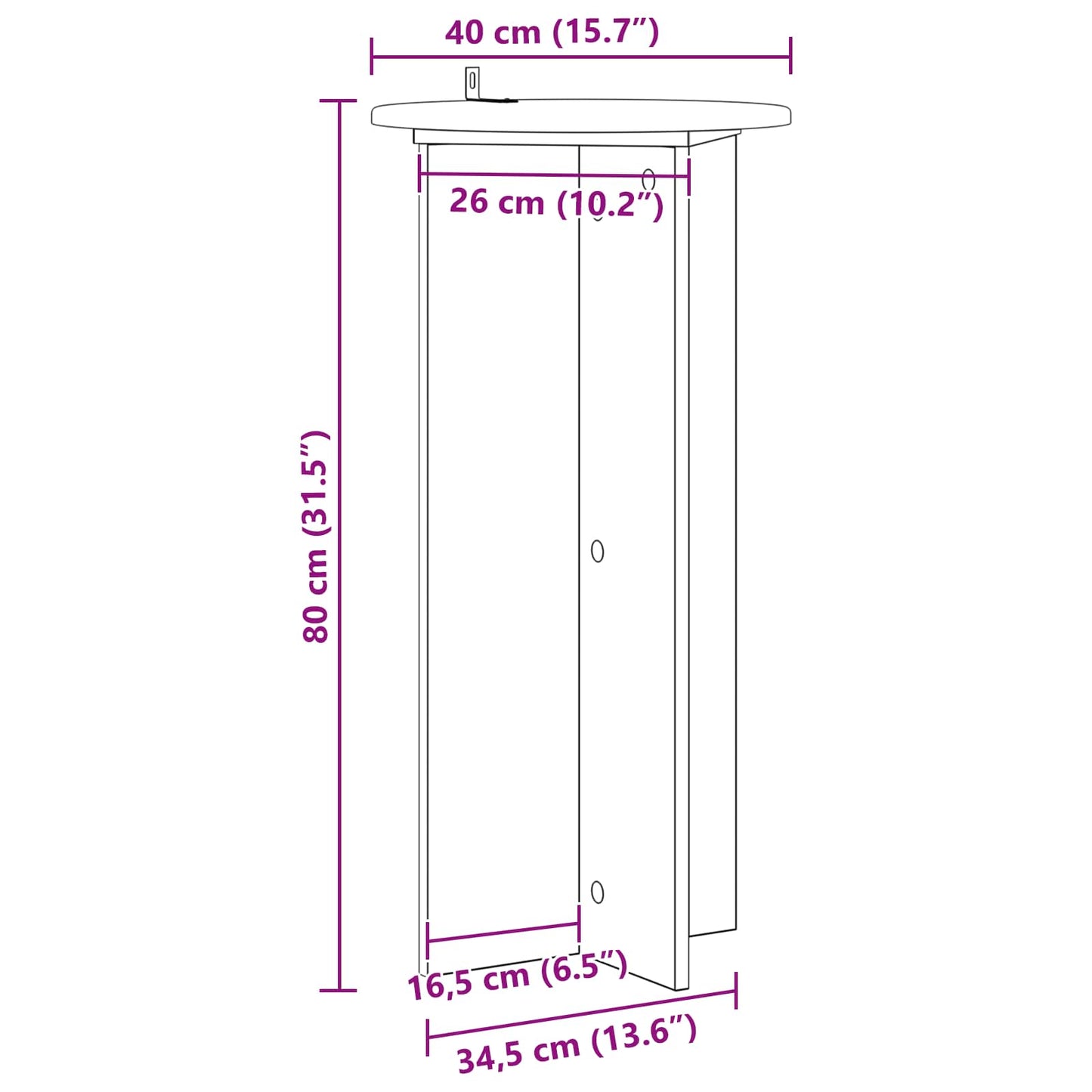 Plant Stand 2 pcs High Gloss White 40 x 40 x 80 cm