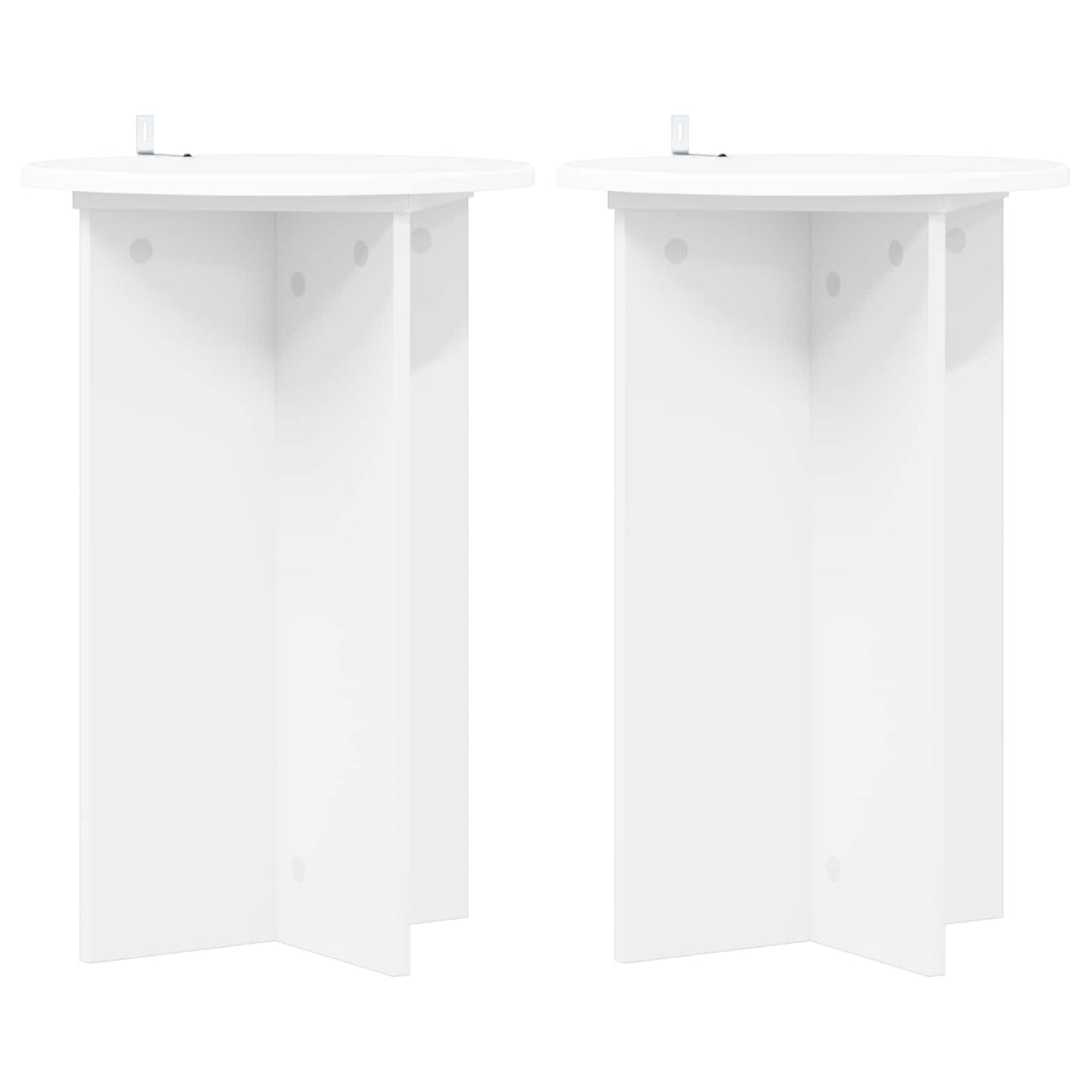 Plant Stand 2 pcs White Ø40 x 60 cm Engineered Wood