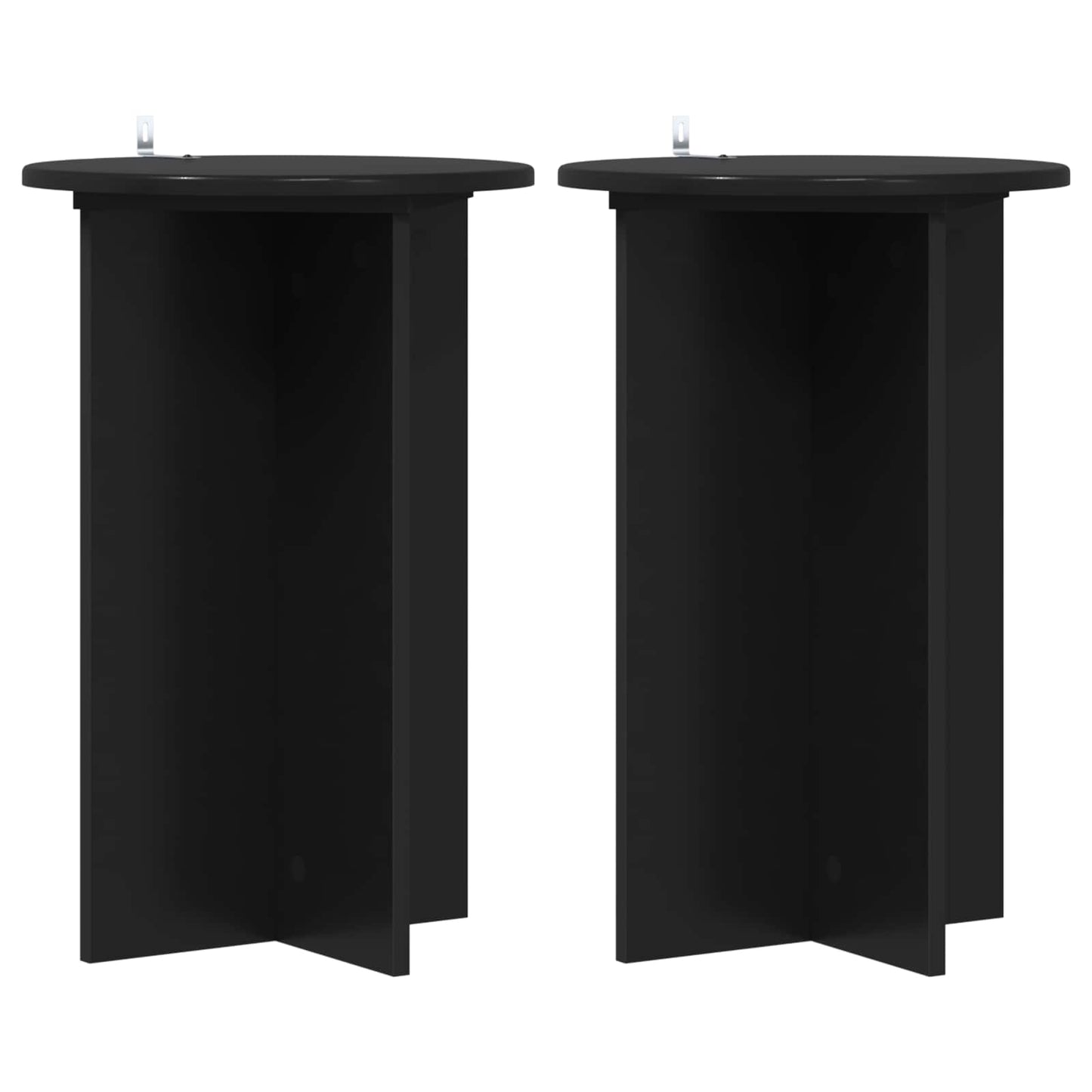 Plant Stand 2 pcs Black Ø40 x 60 cm Engineered Wood
