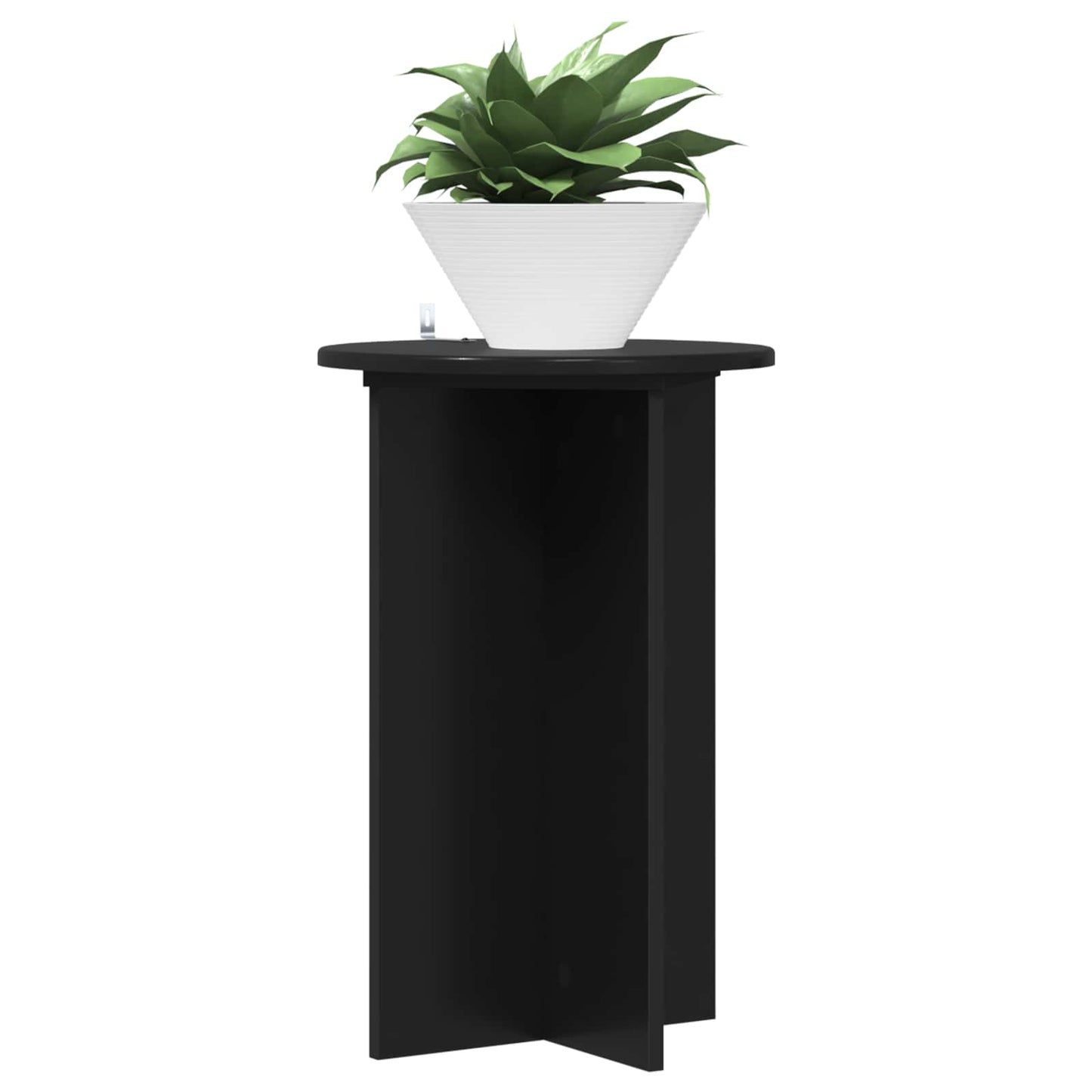 Plant Stand 2 pcs Black Ø40 x 60 cm Engineered Wood