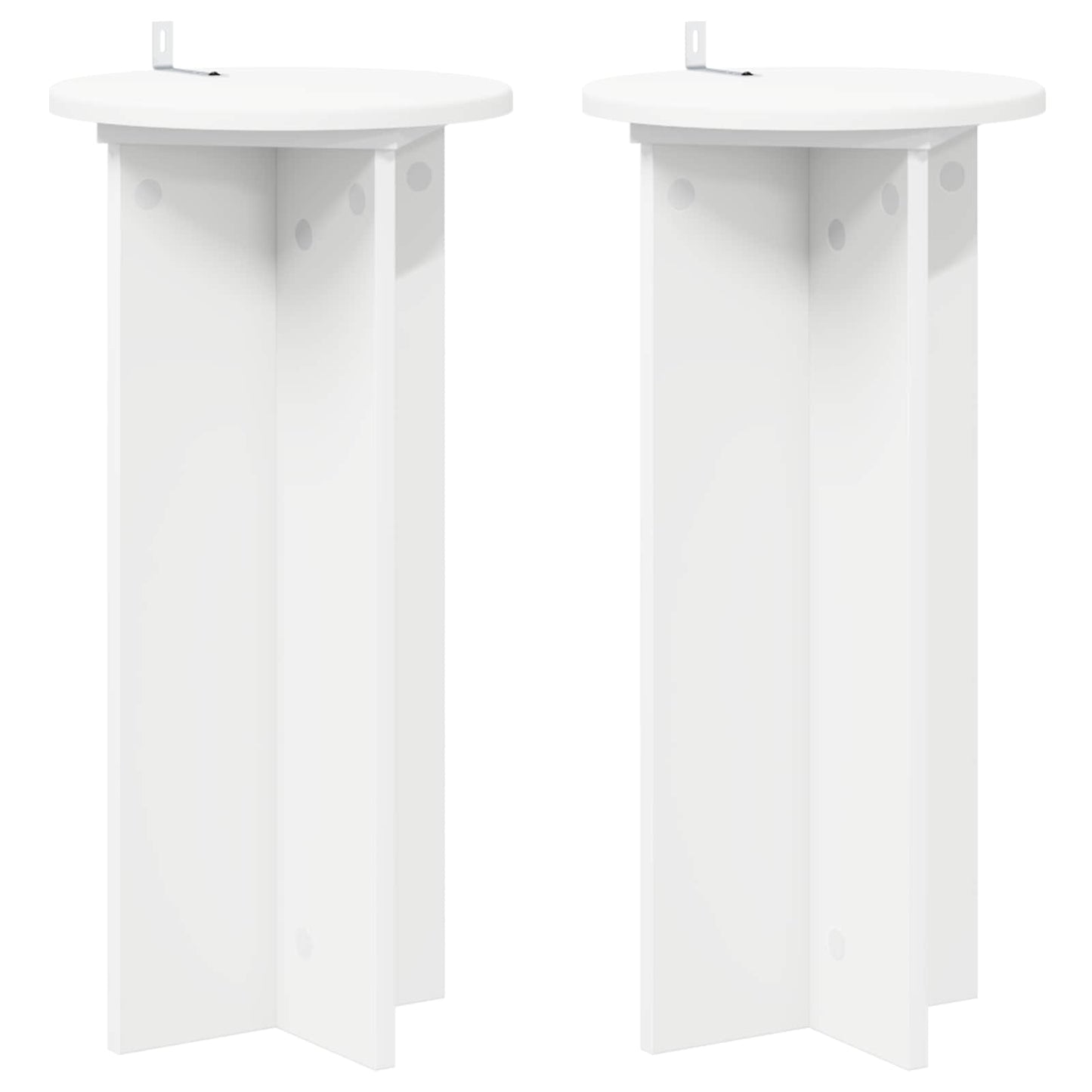 Plant Stand 2 pcs White Ø29.5 x 60 cm Engineered Wood