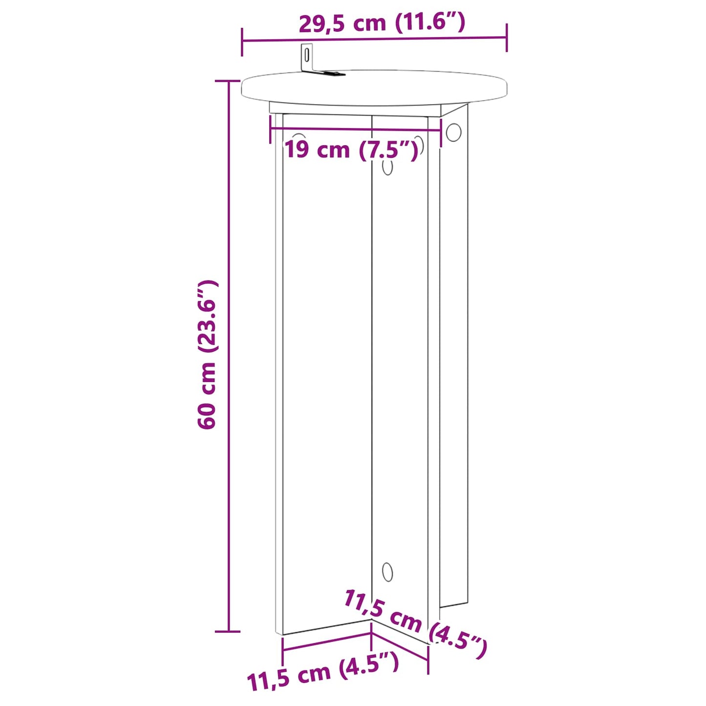 Plant Stand 2 pcs White Ø29.5 x 60 cm Engineered Wood