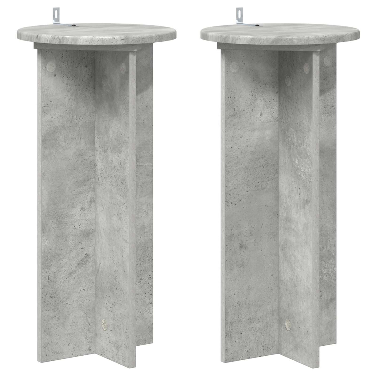 Plant Stand 2 pcs Concrete Grey 29.5 x 29.5 x 60 cm