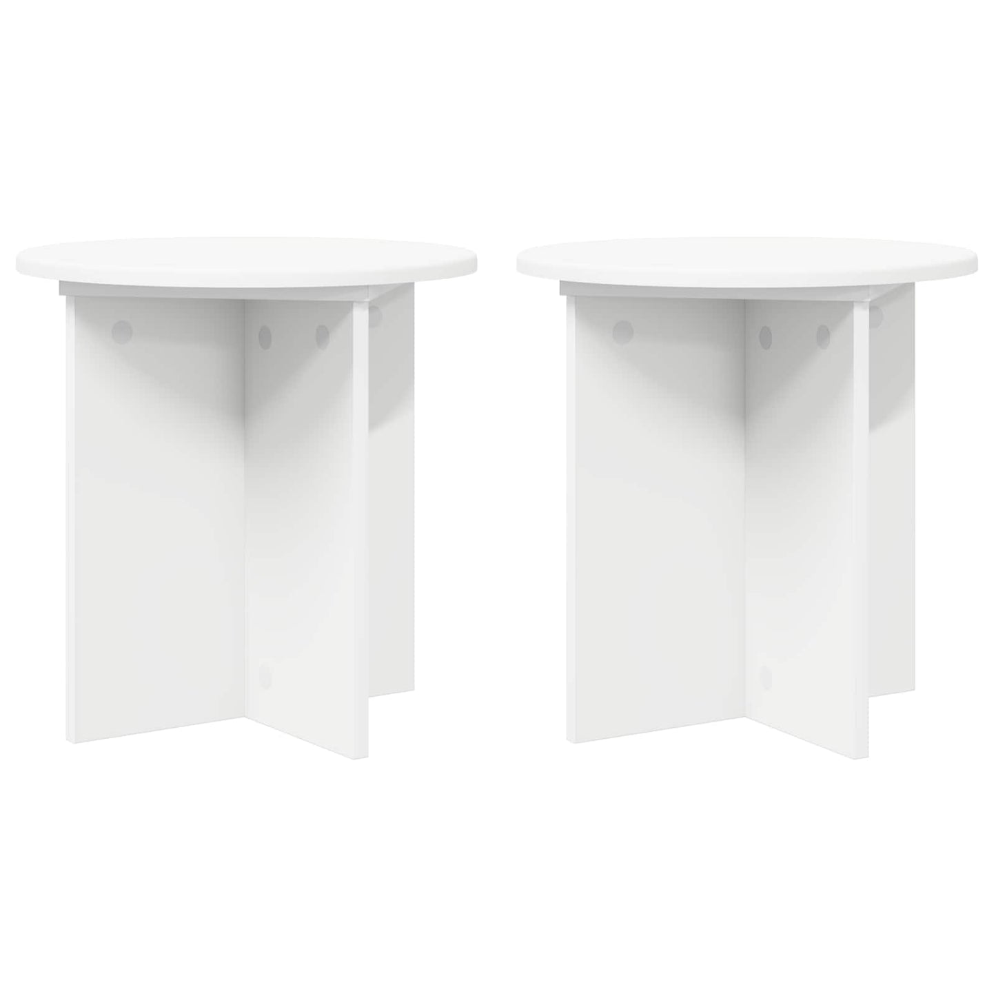 Plant Stand 2 pcs White Ø40 x 40 cm Engineered Wood