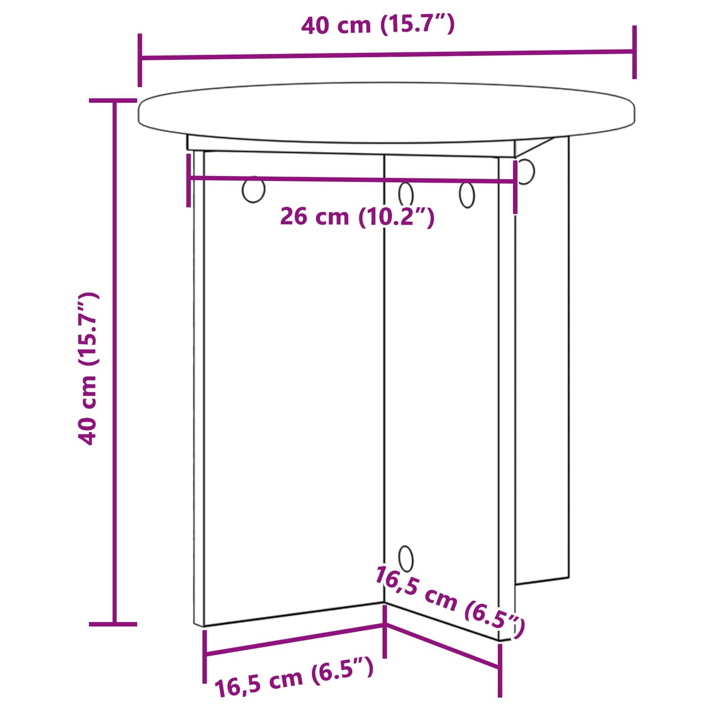 Plant Stand 2 pcs White Ø40 x 40 cm Engineered Wood