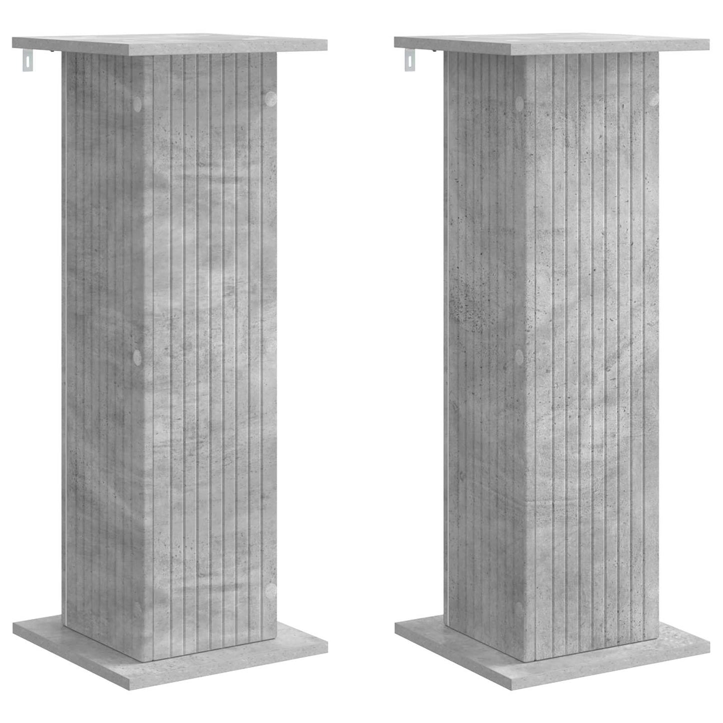 Plant Stand 2 pcs Concrete Grey 30.5 x 30 x 80.5 cm
