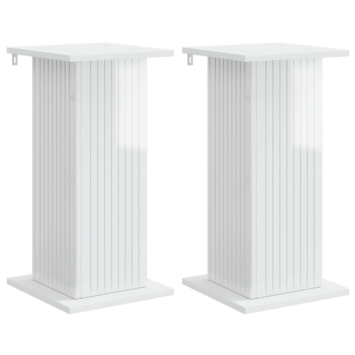 Plant Stand 2 pcs High Gloss White 30.5 x 30 x 60.5 cm