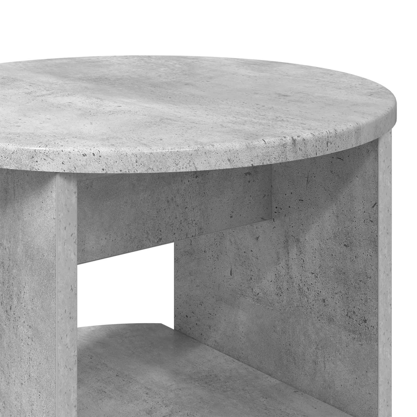 Side Cabinet 2 pcs Concrete Grey Ø40 x 50 cm Engineered Wood