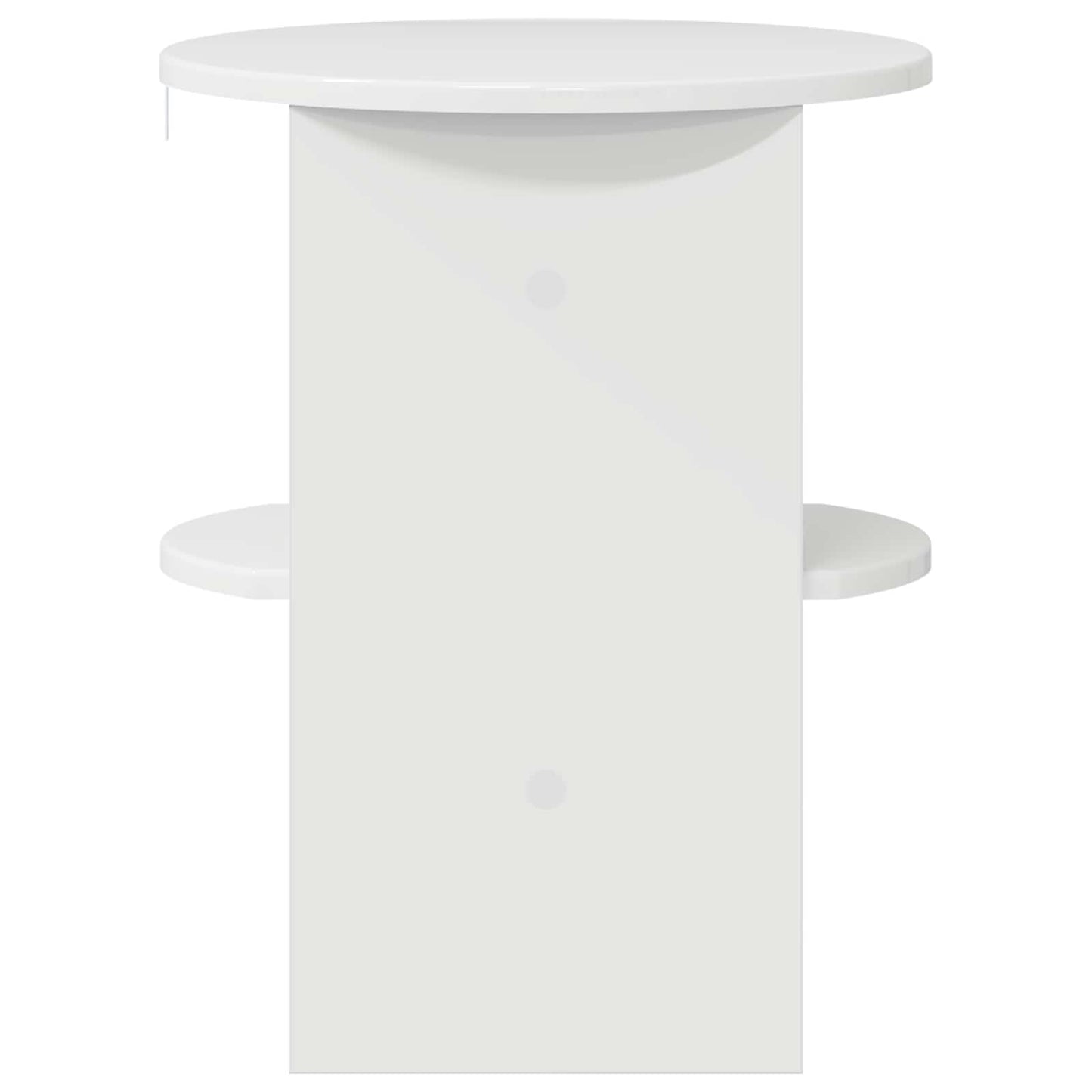Side Cabinet 2 pcs High Gloss White Ø40 x 50 cm Engineered Wood
