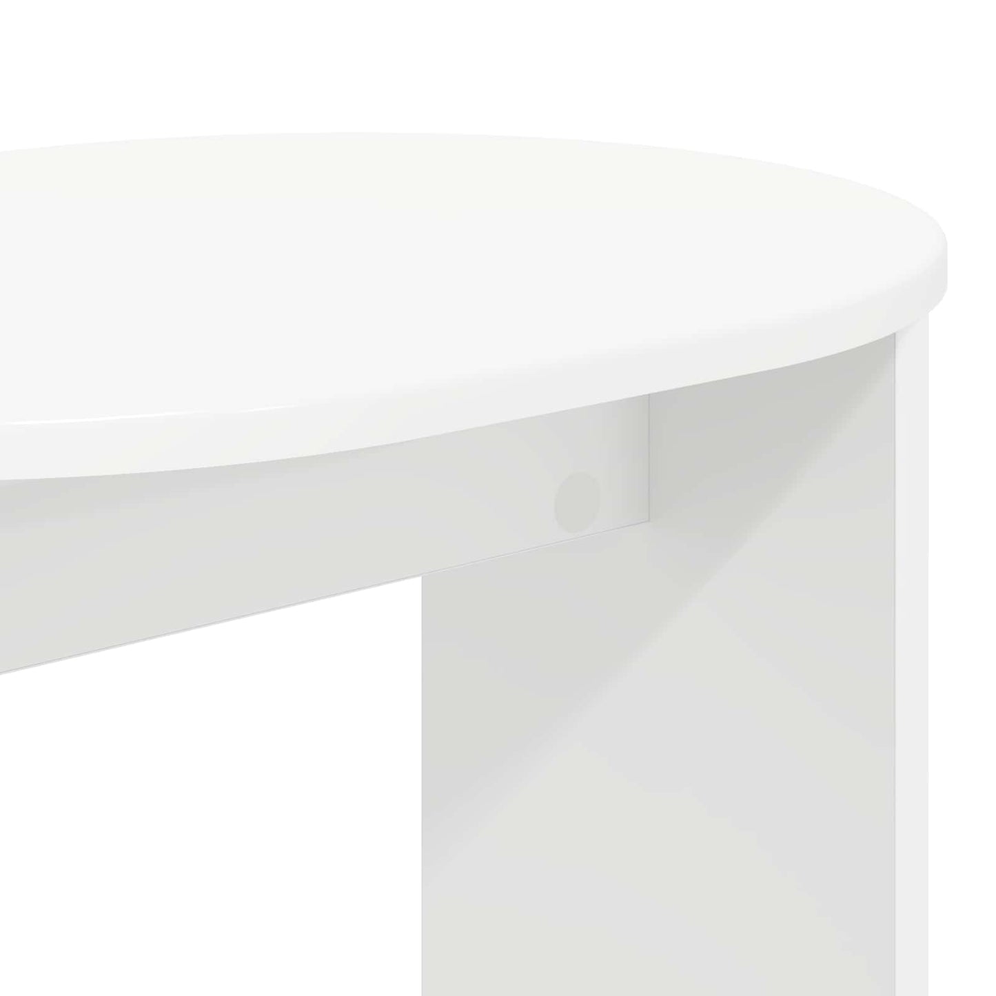 Side Table White 50 x 39,5 x 55 cm Engineered Wood
