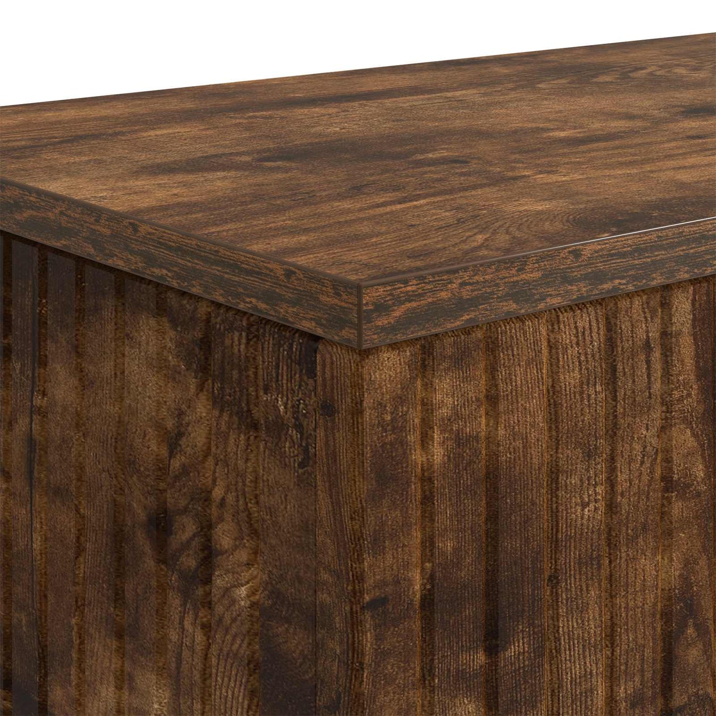 Console Table Smoked Oak 155 x 29 x 74 cm Engineered Wood