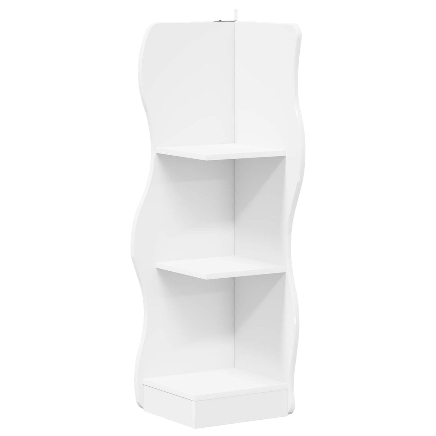 Corner Shelf White 34 x 33 x 102 cm Engineered Wood
