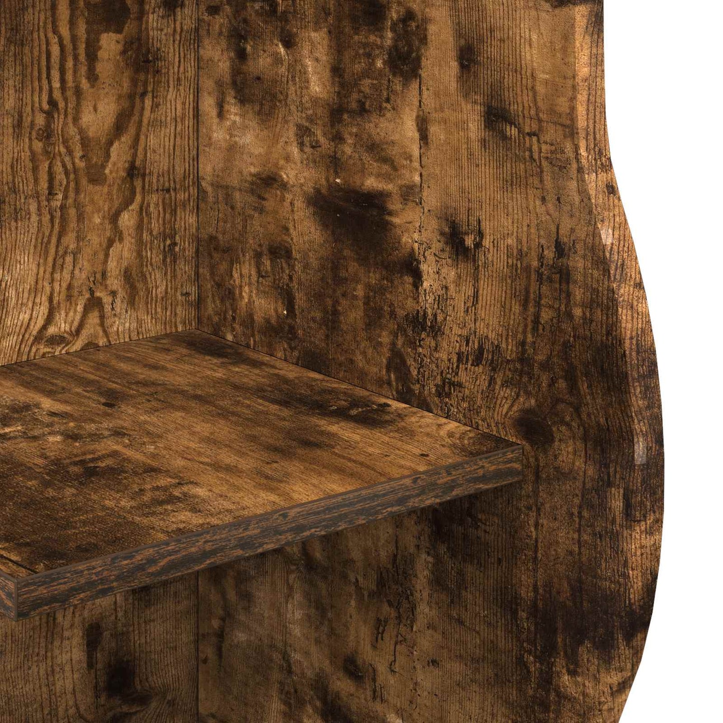 Corner Shelf Smoked Oak 34 x 33 x 102 cm Engineered Wood