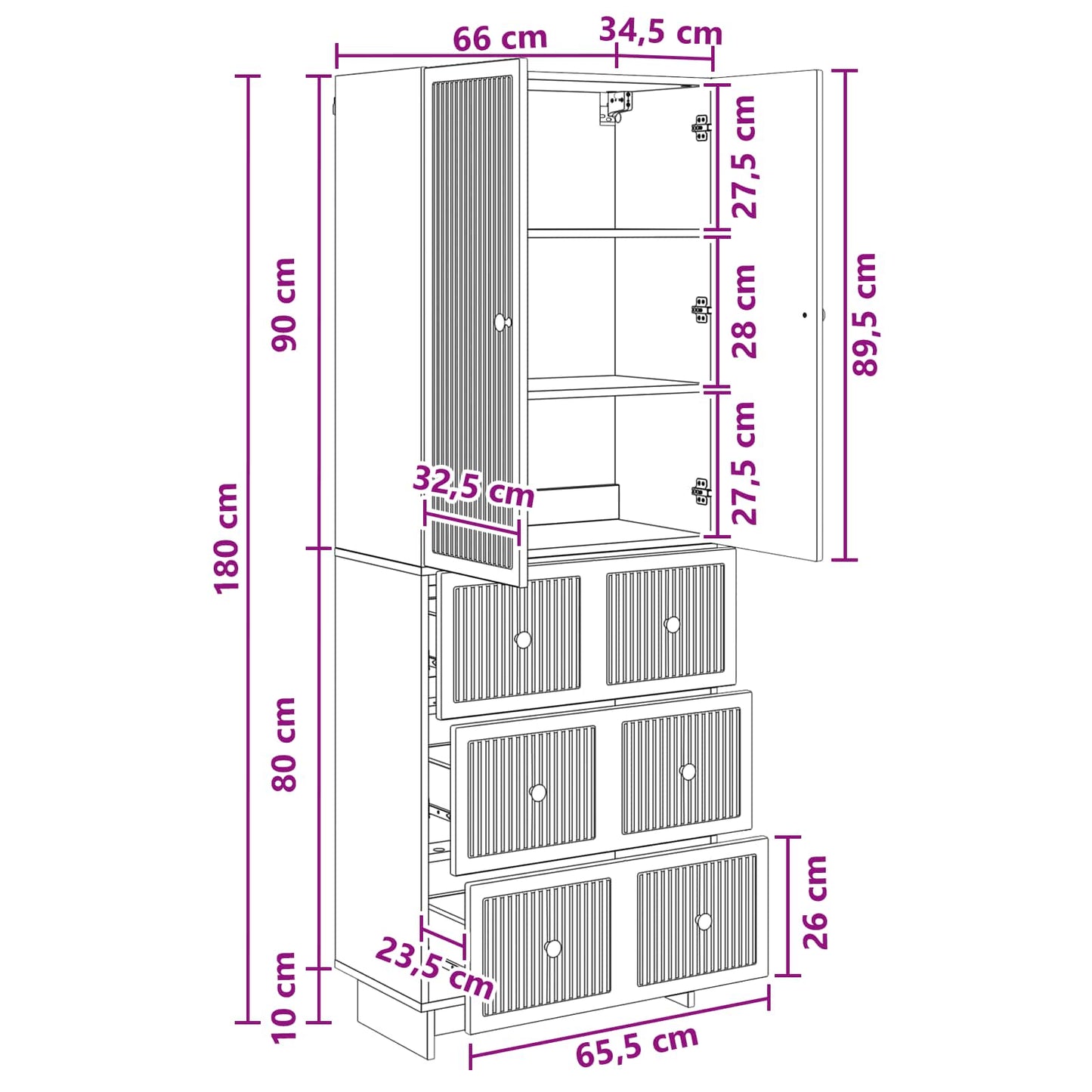 Cabinet Set 2 pcs Engineered Wood