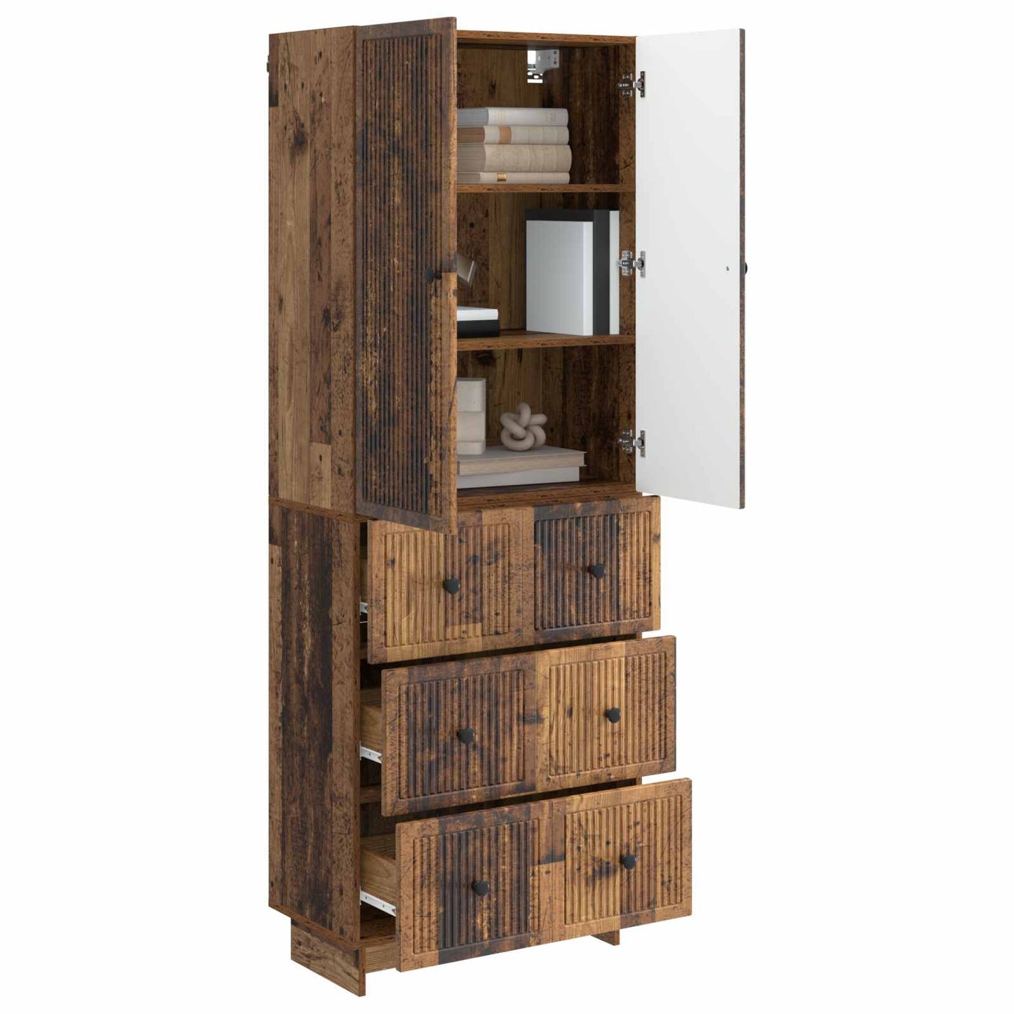 Cabinet Set 2 pcs Engineered Wood