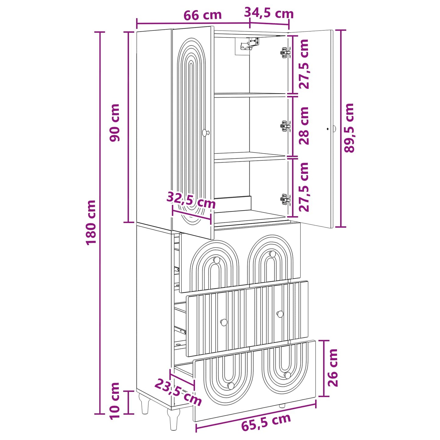 Cabinet Set 2 pcs Engineered Wood