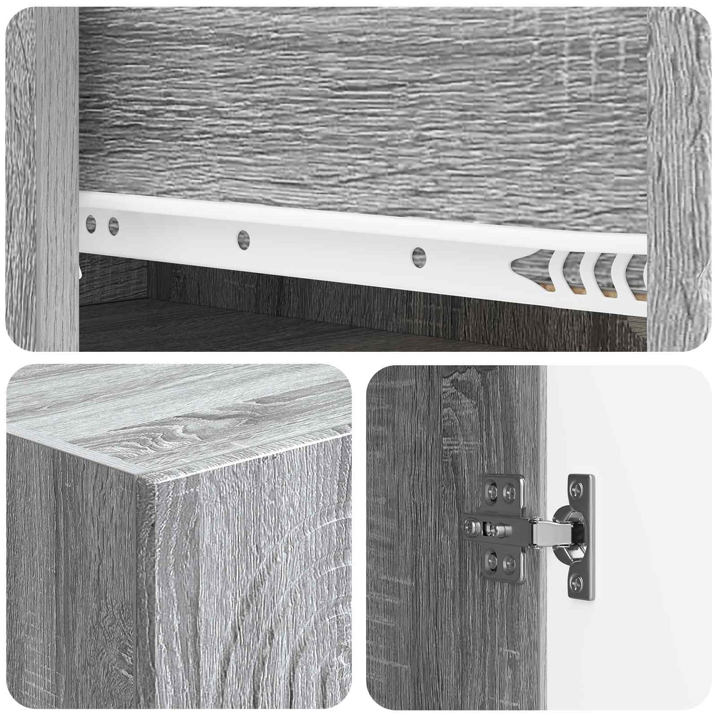 Cabinet Set 2 pcs Engineered Wood