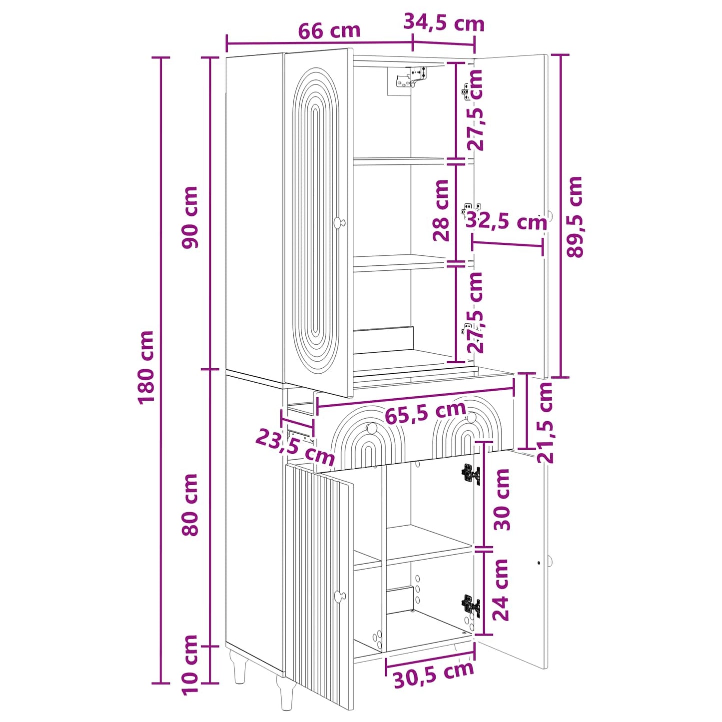 Cabinet Set 2 pcs Engineered Wood