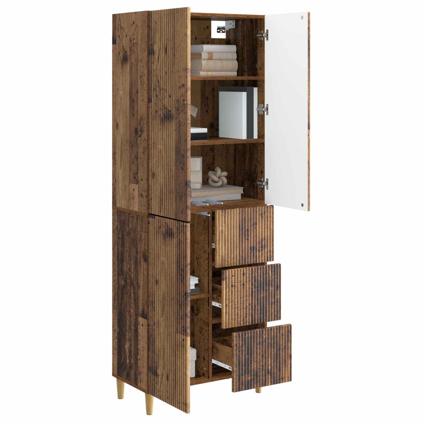 Cabinet Set 2 pcs Engineered Wood