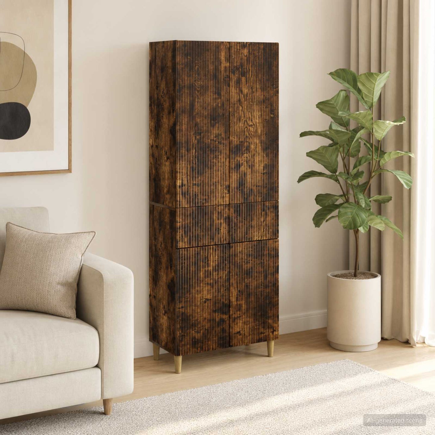 Cabinet Set 2 pcs Engineered Wood