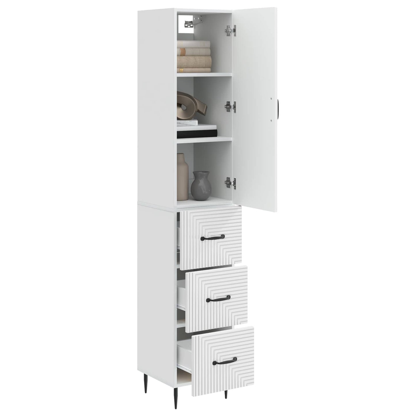 Cabinet Set 2 pcs 33 x 34.5 x 90 cm Engineered Wood