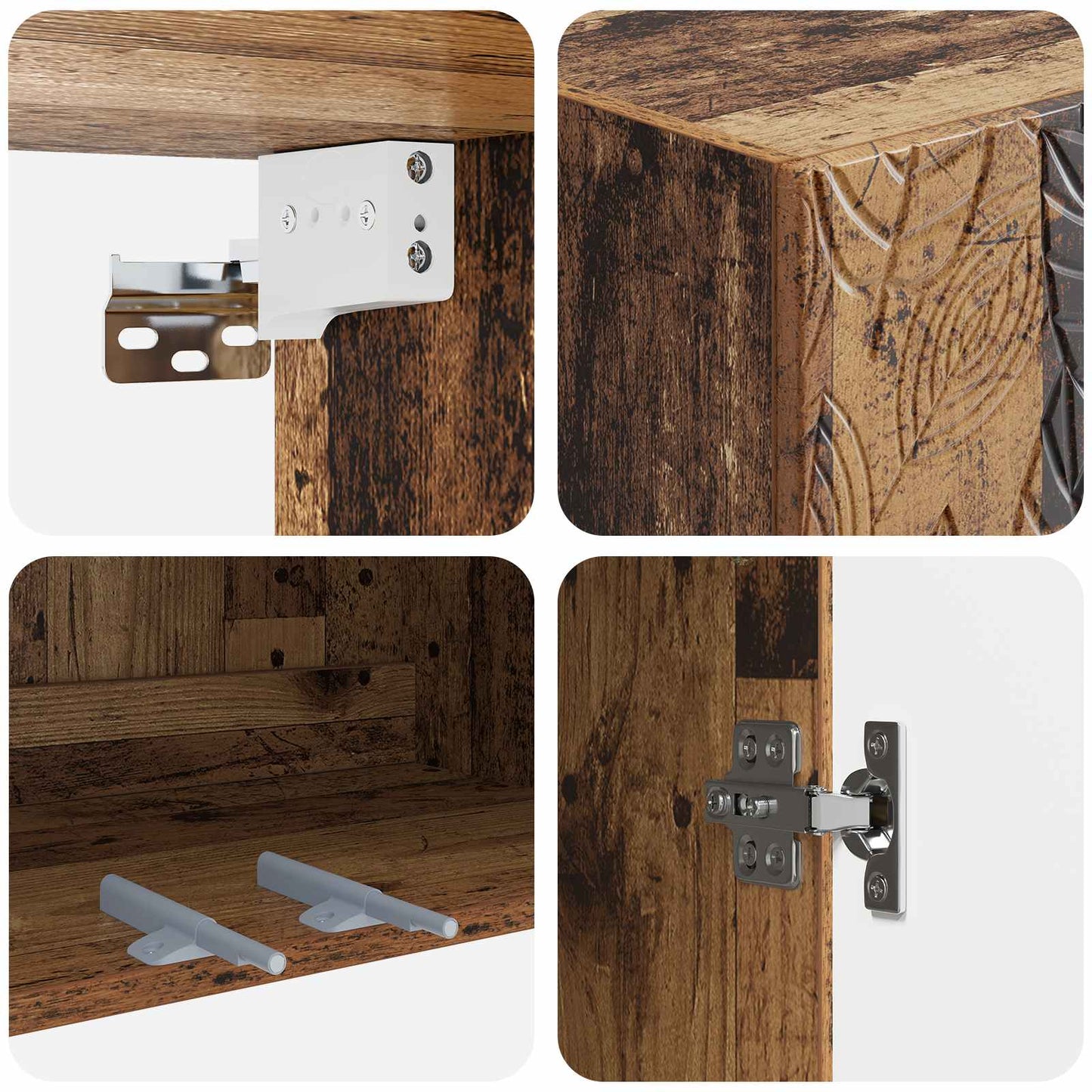2 pcs Old Wood