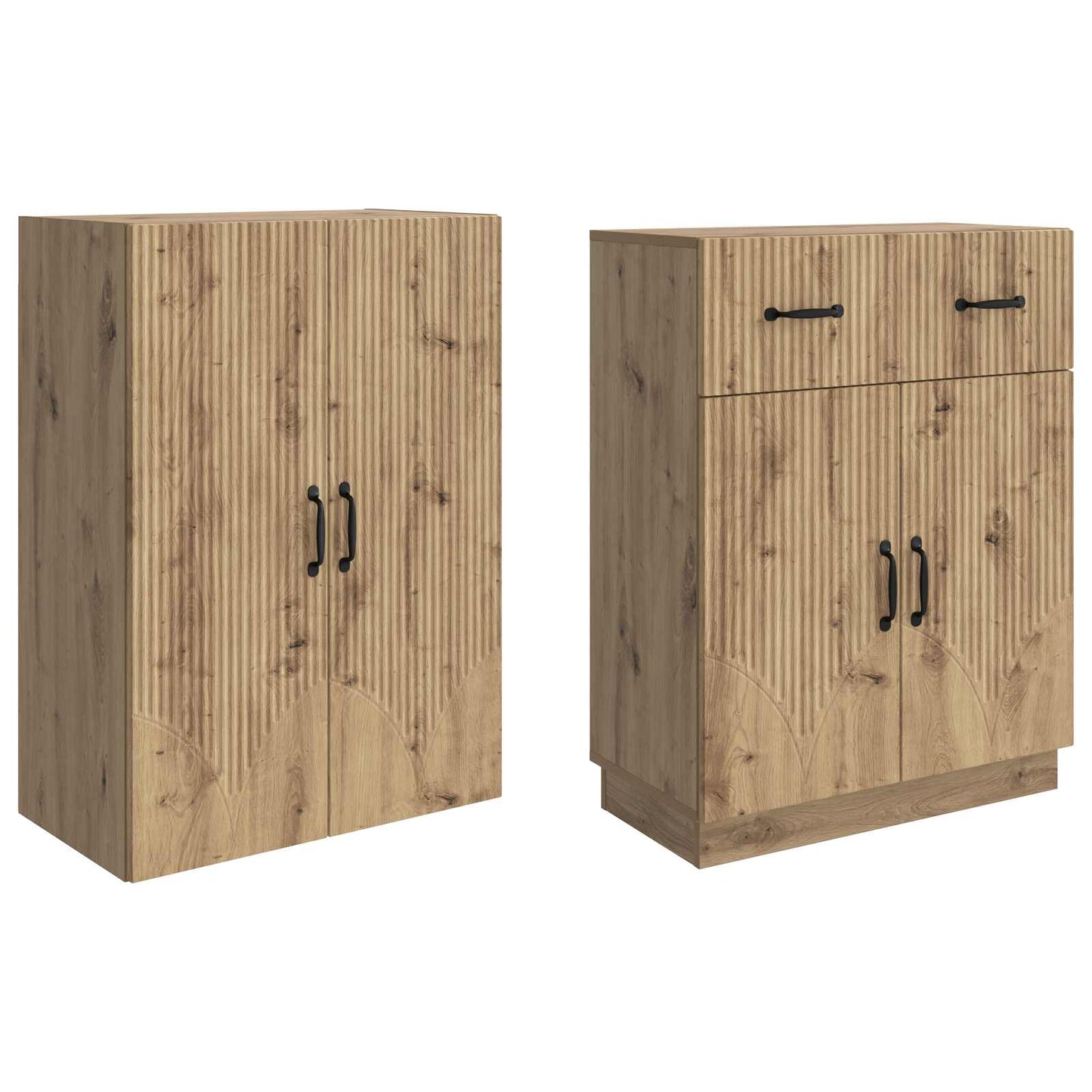 Cabinet Set 2 pcs Artisan Oak Engineered Wood