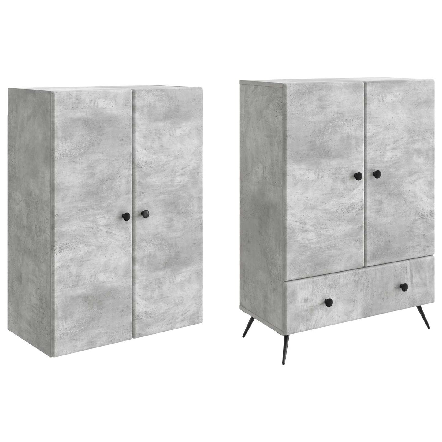 Cabinet Set 2 pcs Engineered Wood