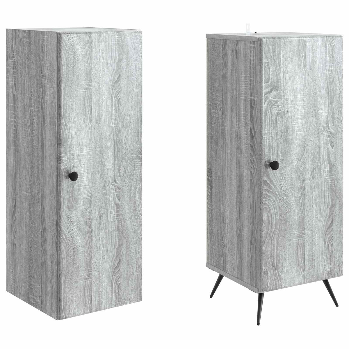 Cabinet Set 2 pcs Grey Sonoma Engineered Wood