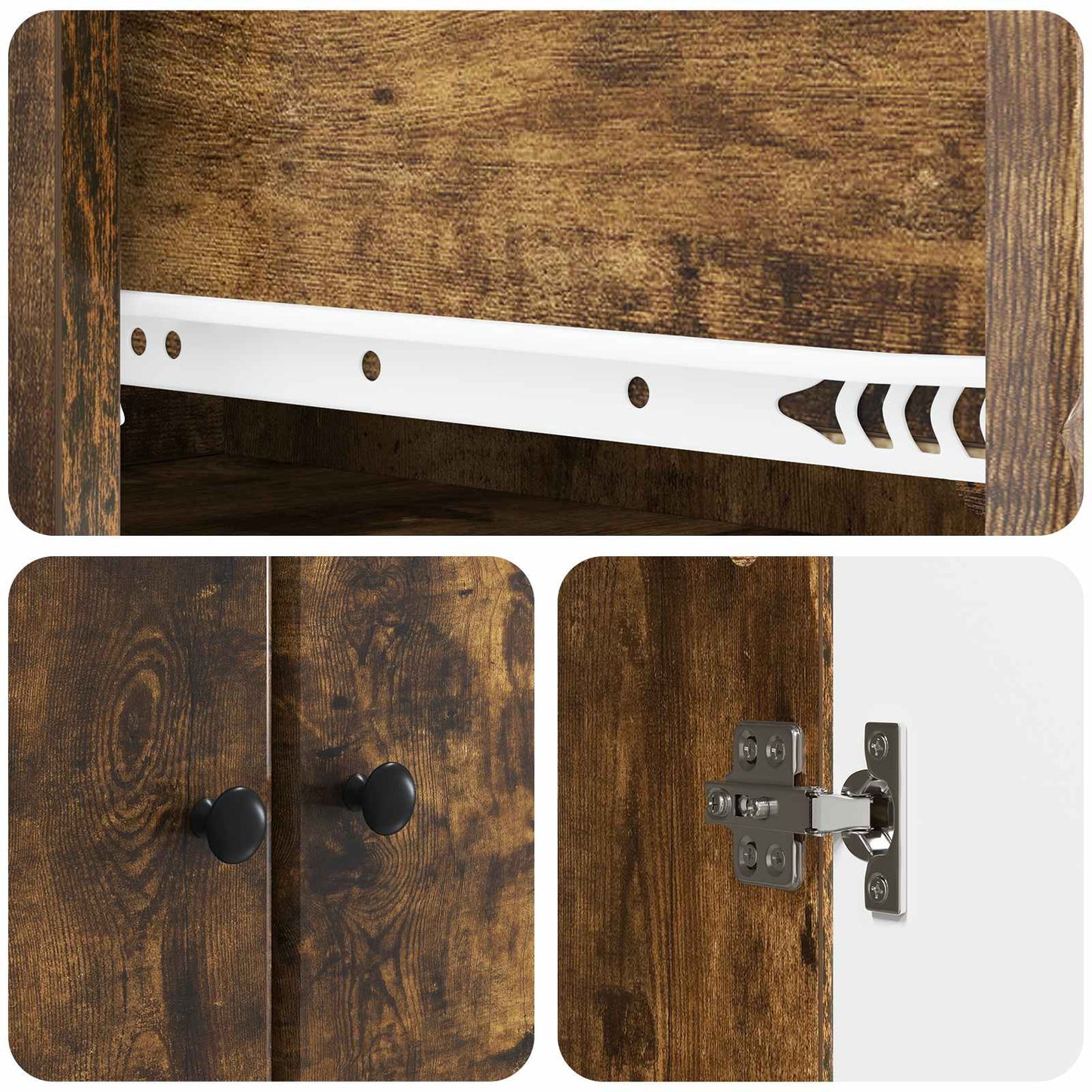 2 pcs Smoked Oak