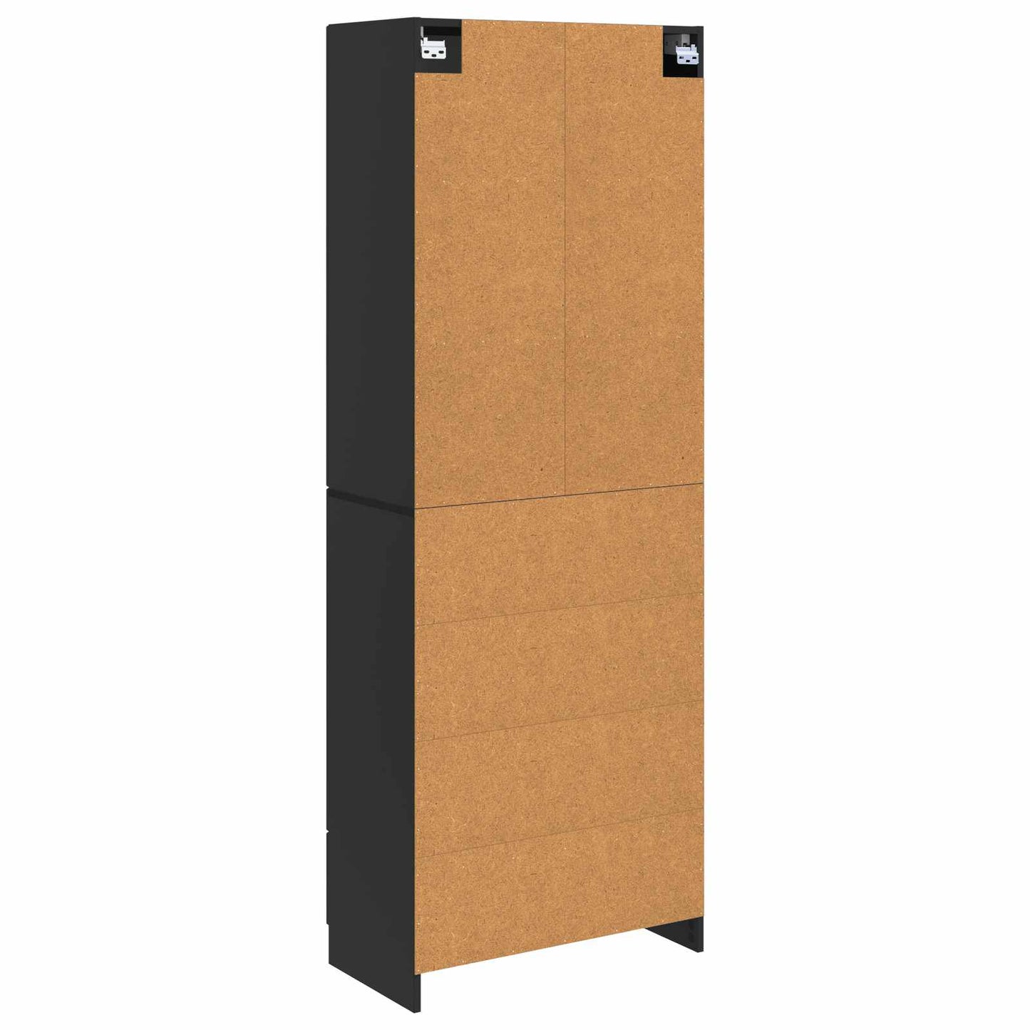 Cabinet Set 2 pcs Black Engineered Wood